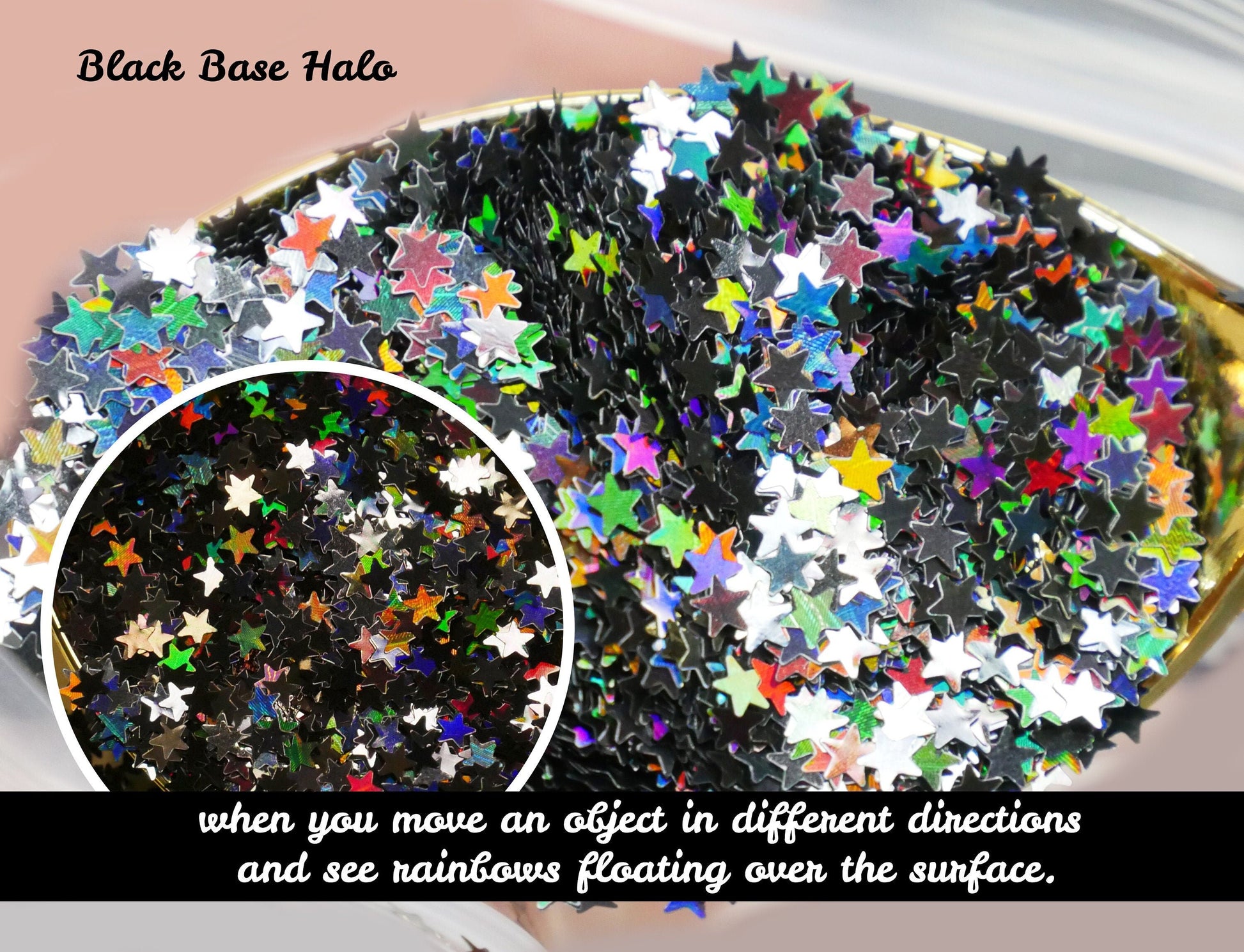 3g Mini Star Glitter Nail Flakes 3D DIY laser Sequins/ 3mm Halo Star Shaped Sequins Flakes for Nail Gel UV Resin Nail Polish
