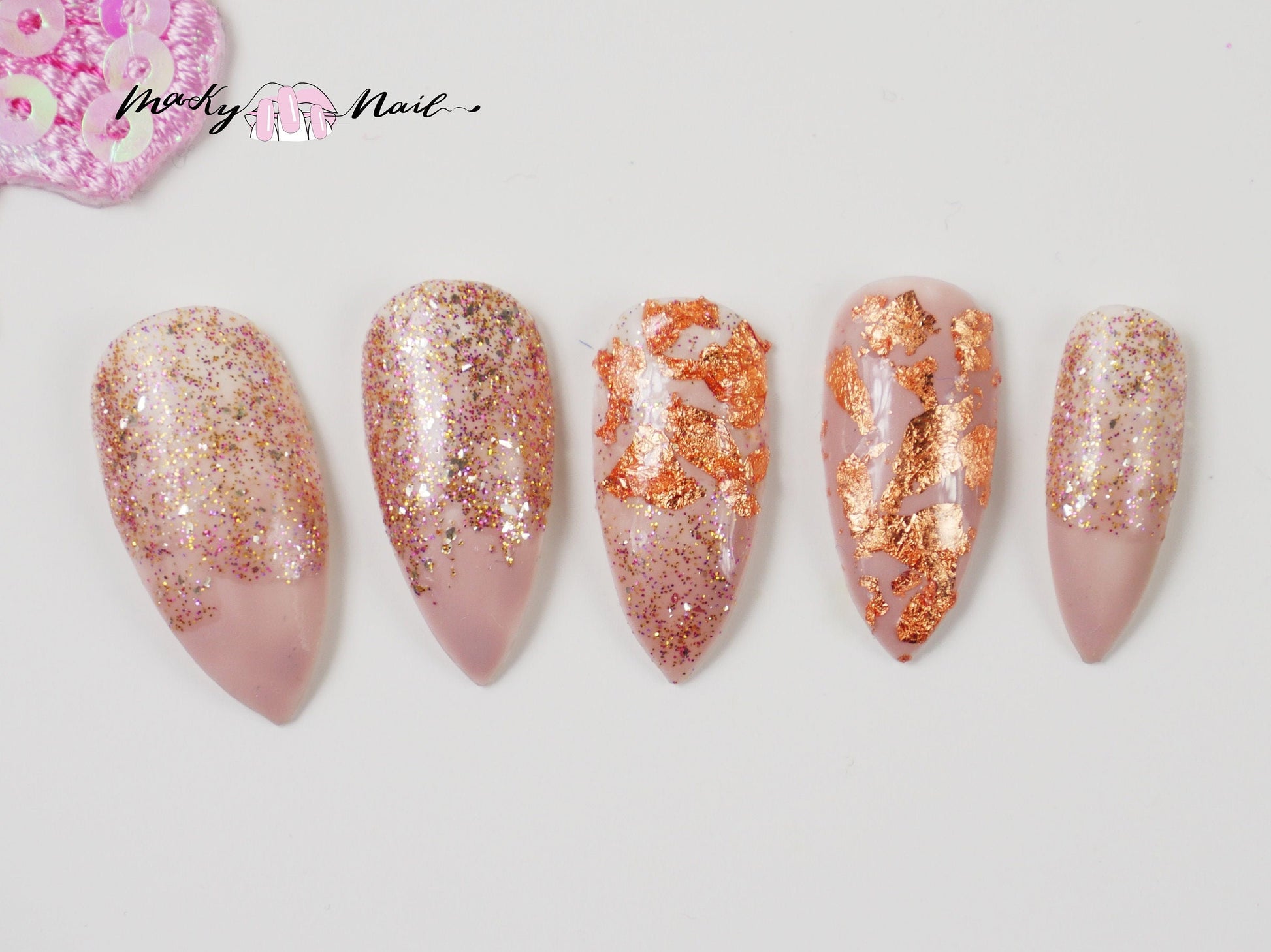 Glitterarty Nail Foil 1m Metallic Rosegold 