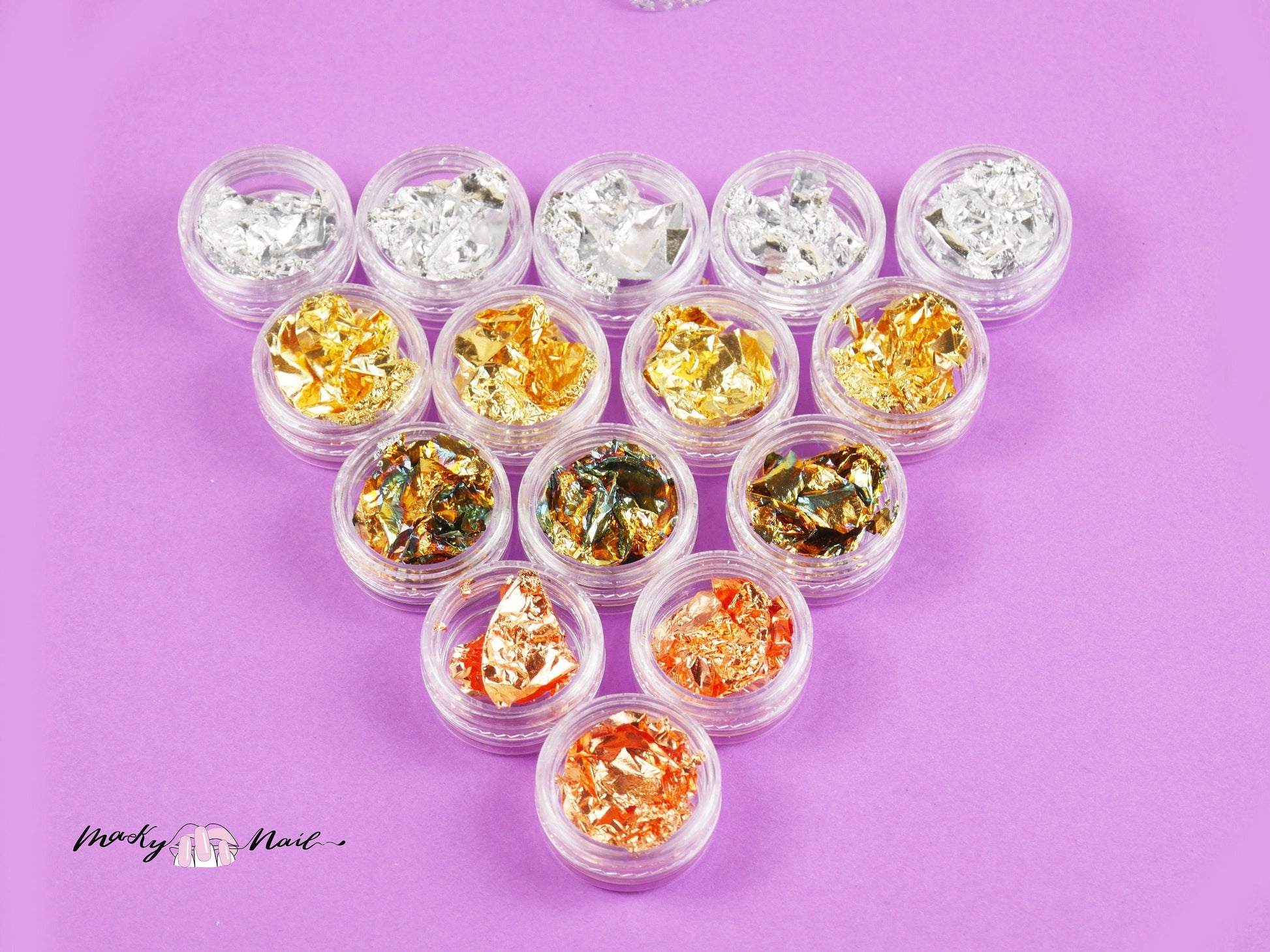 12 cases Gold Silver Foil Nail Art Design Supply
