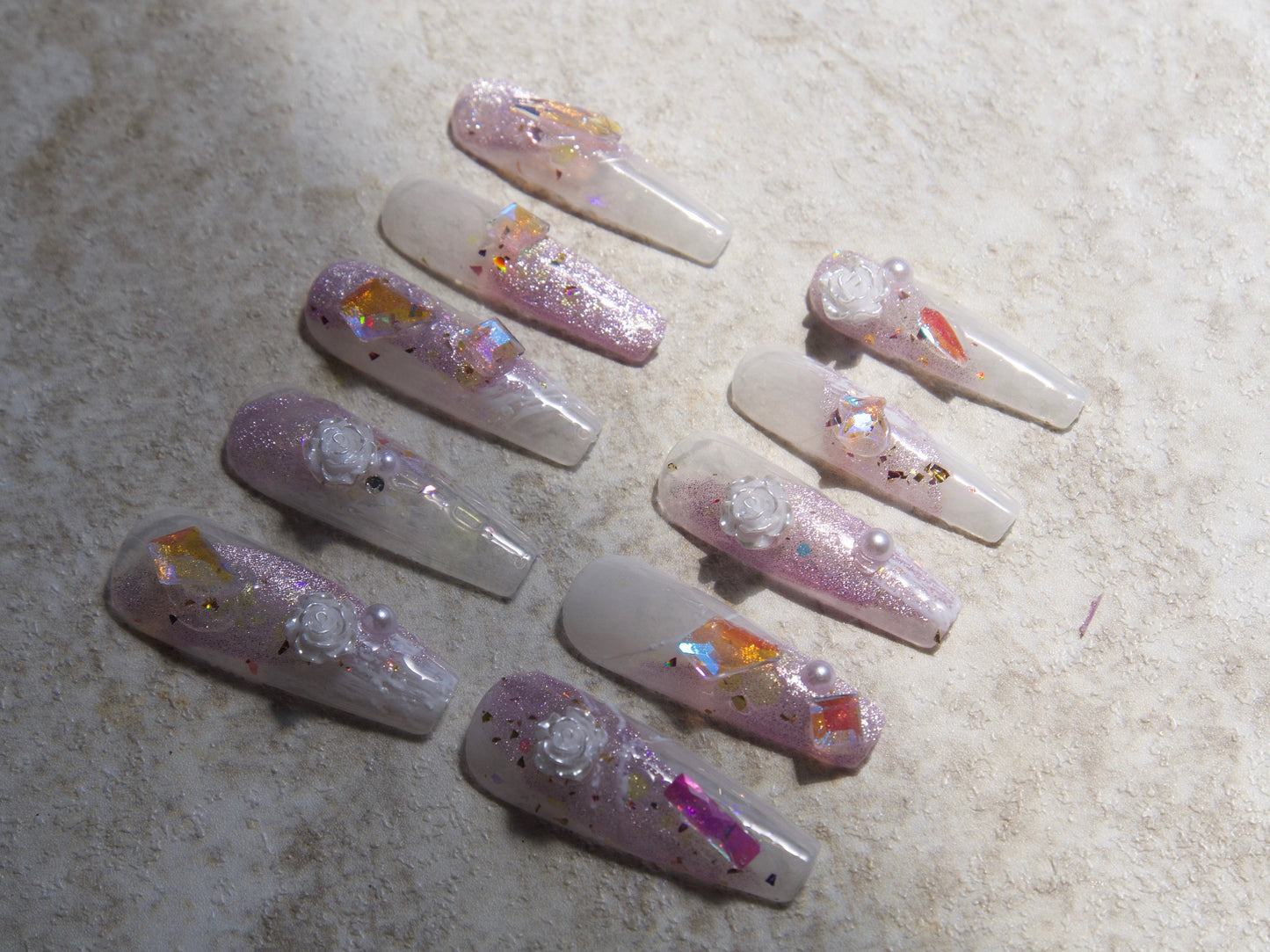 20pcs 3D Floral Nail Decals/  Rose Flower DIY charm for nail Gel Polish Acrylic Design