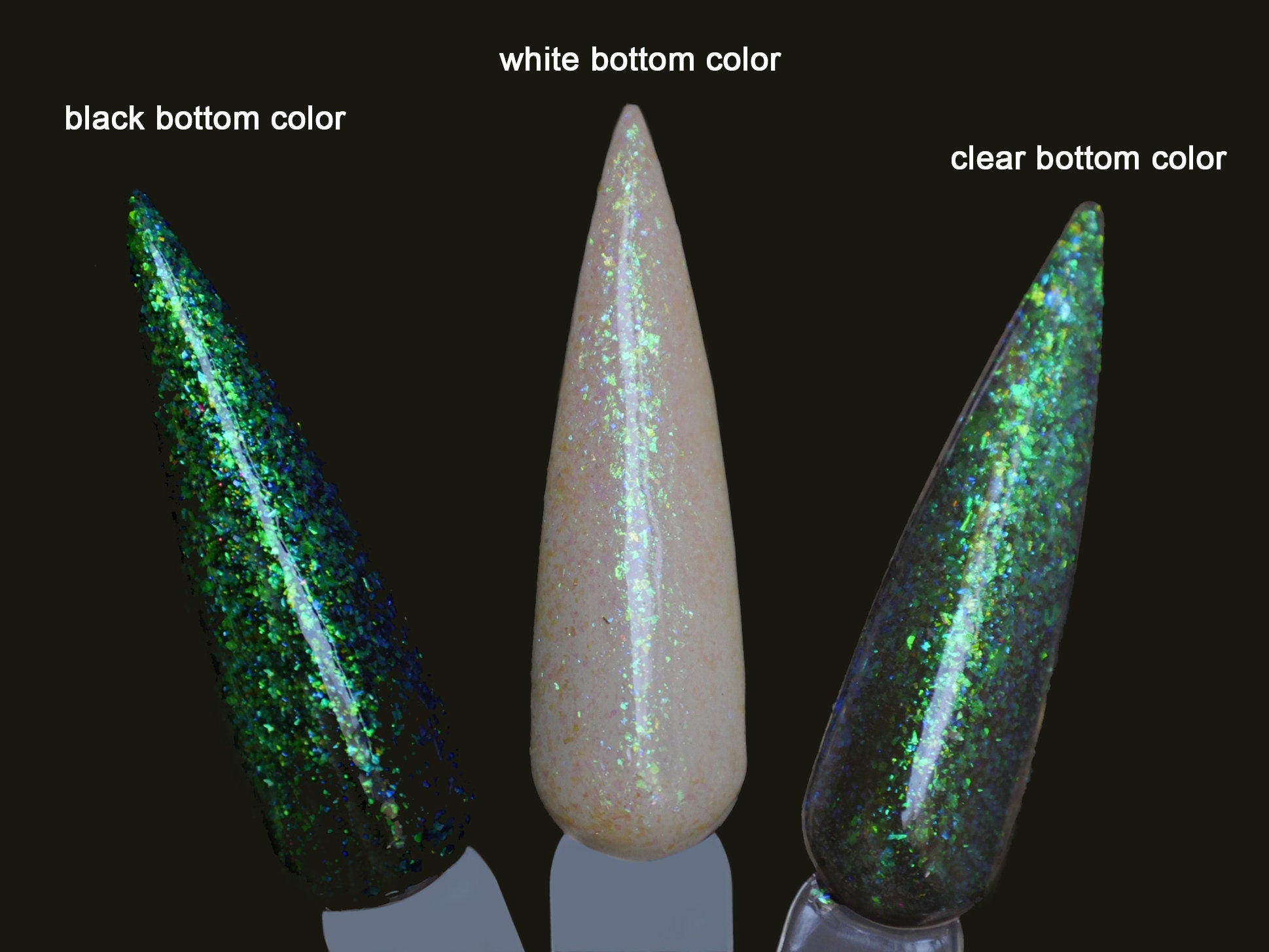 15ml Green Holographic Glitter UV Gel/ Soak- off chameleon Iridescent guttate Nails Gel Polish