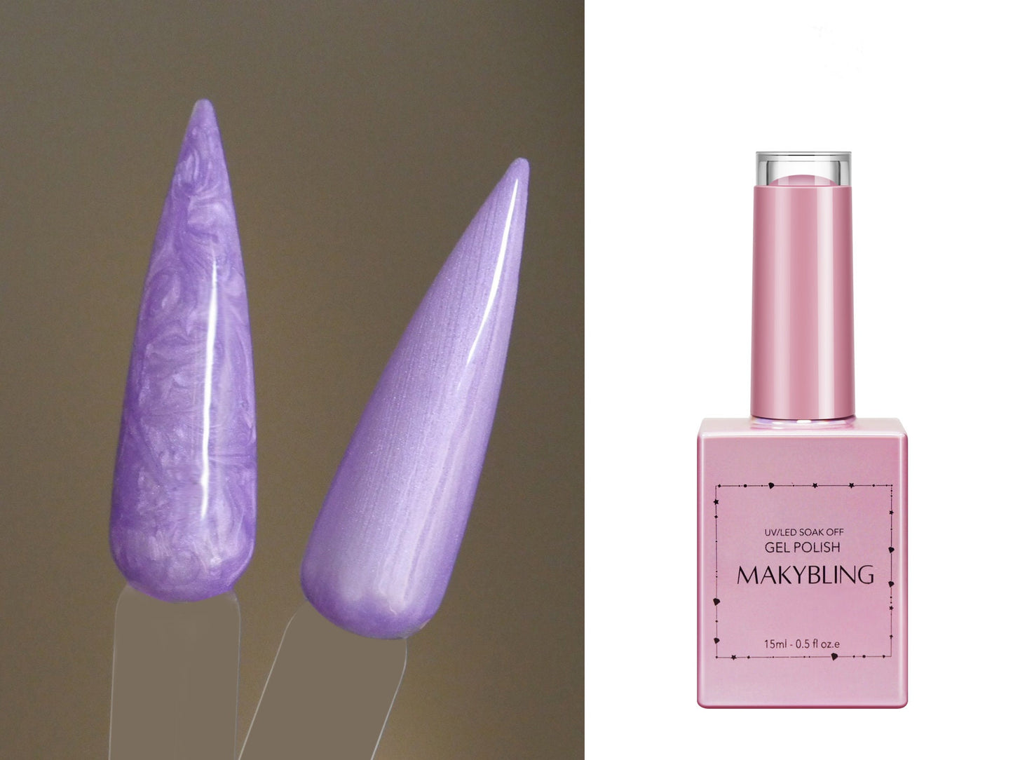 15ml Pearly purple UV Gel Polish/ Mermaid Shimmer Nail Gel