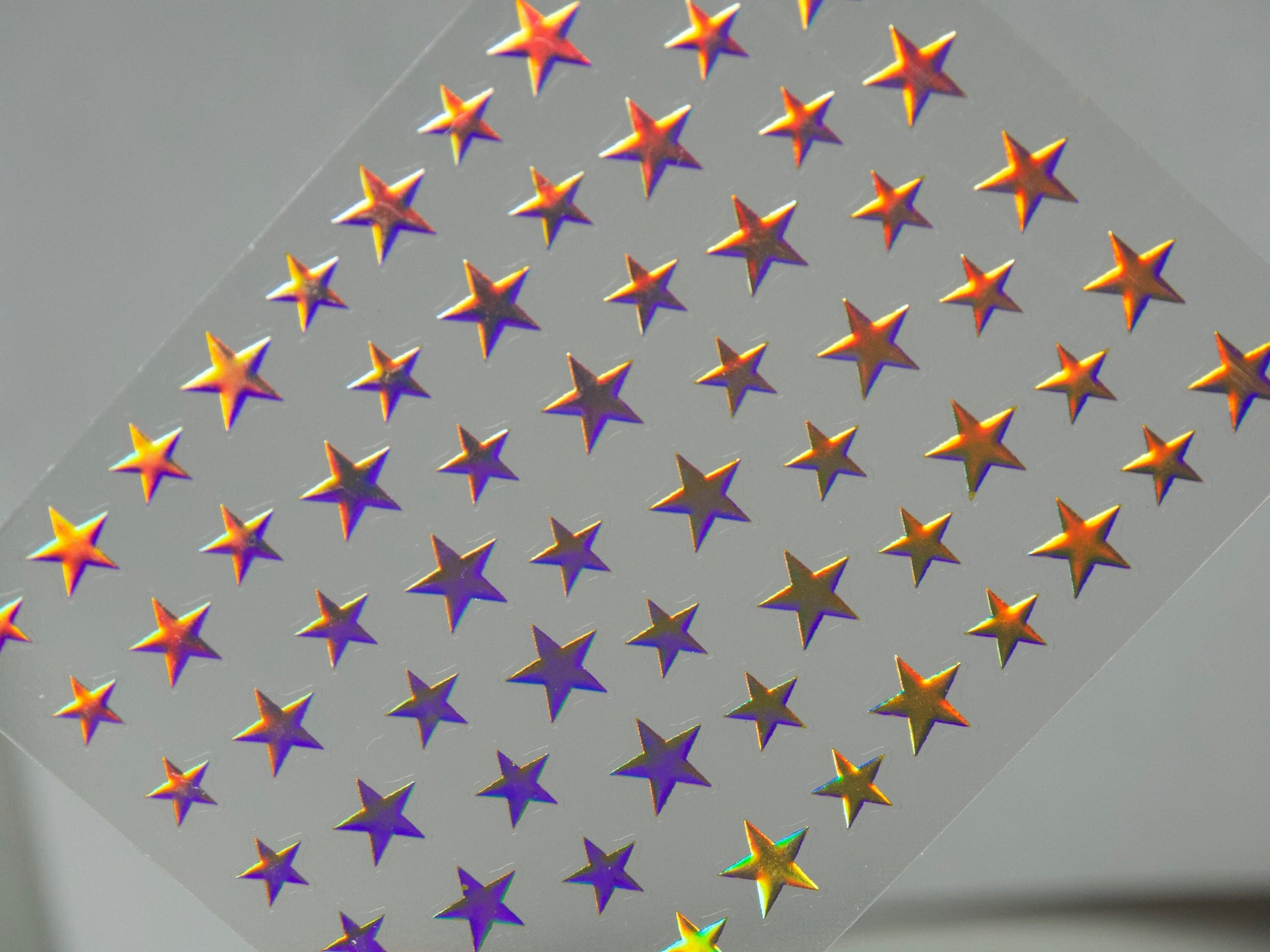Holographic Metallic Stars Stickers