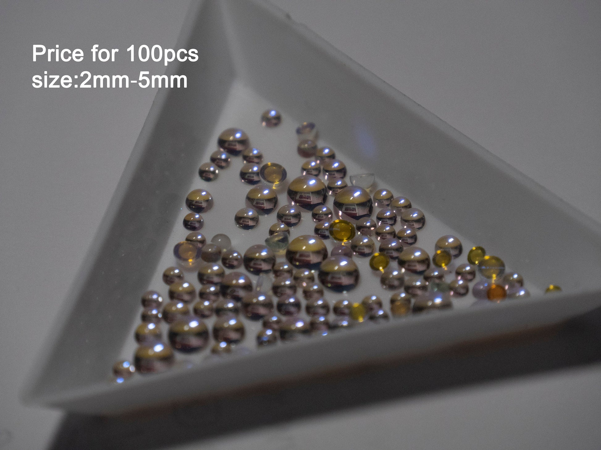 100pcs Purple Polar light Glass Beads