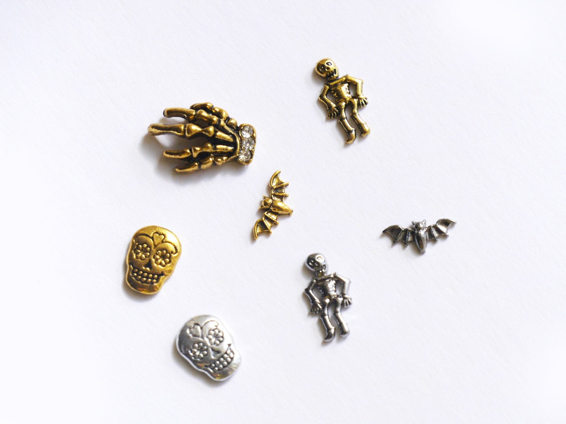 7pcs Halloween 3D Punk nail decoration