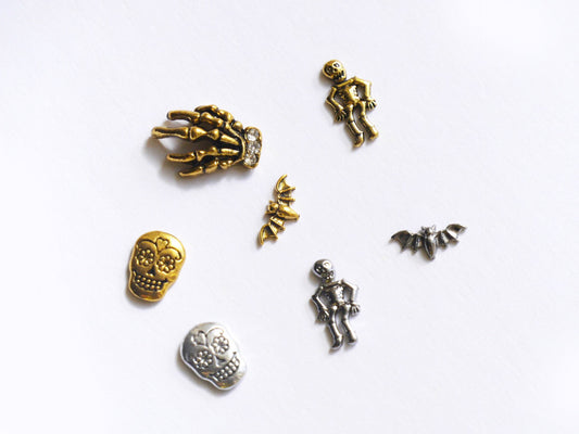 7pcs Halloween 3D Punk nail decoration