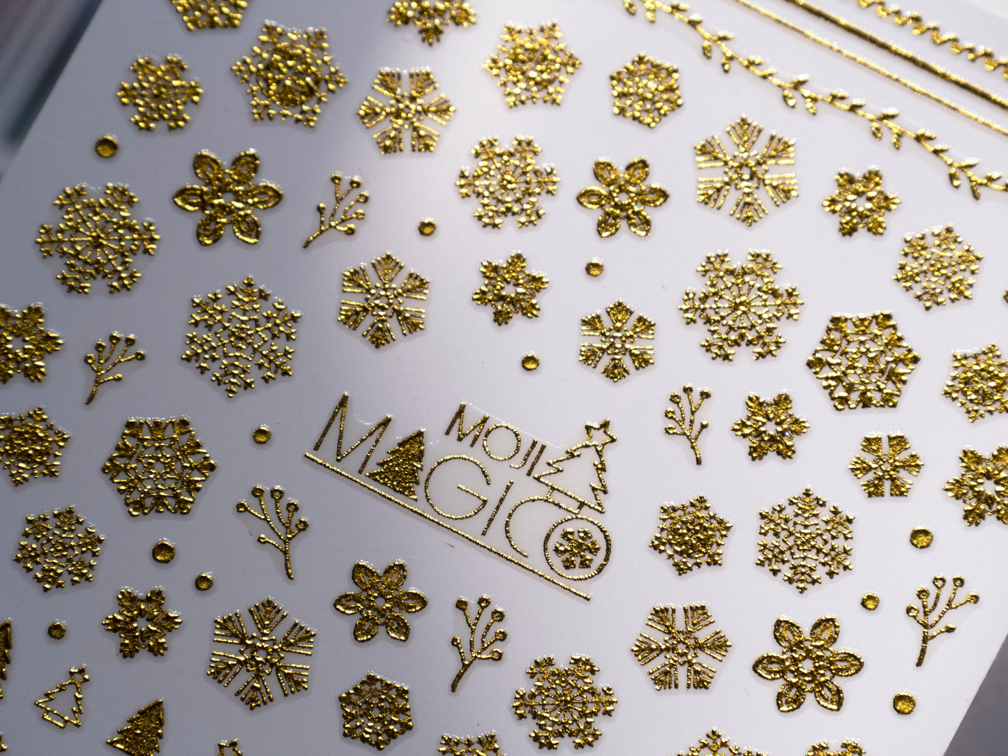 Gold Snow nail sticker