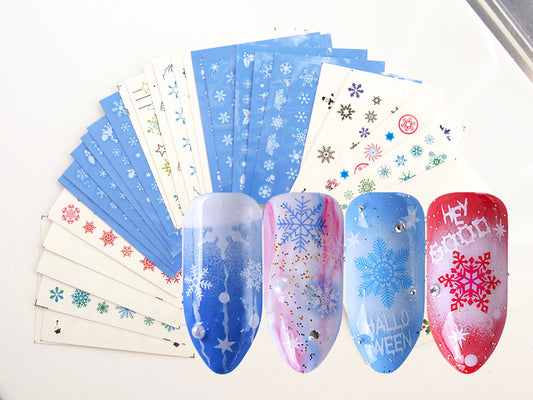 6pcs Christmas Snow nail Tattoo