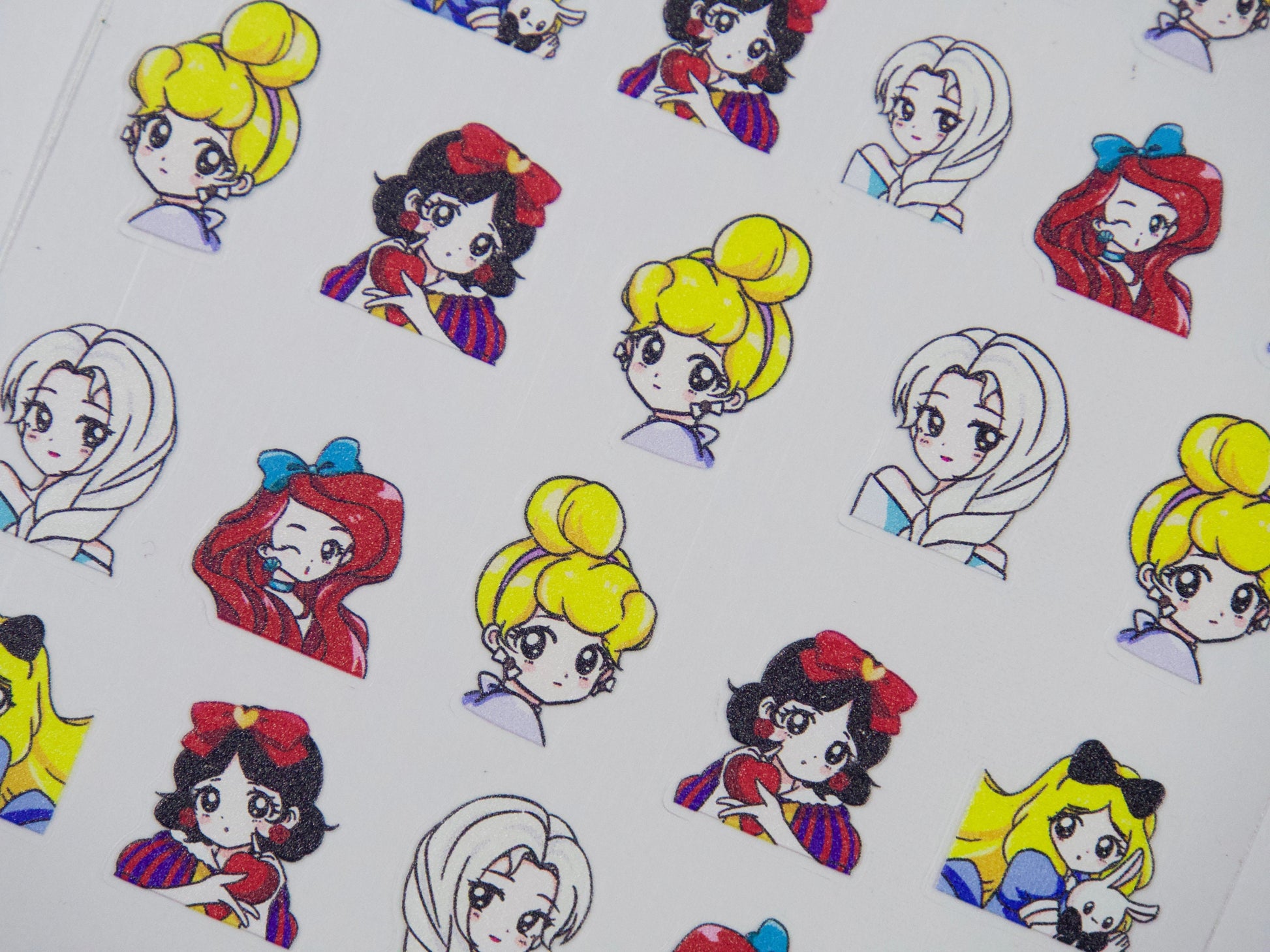 Chibi Disney Princess 80's Nail Sticker
