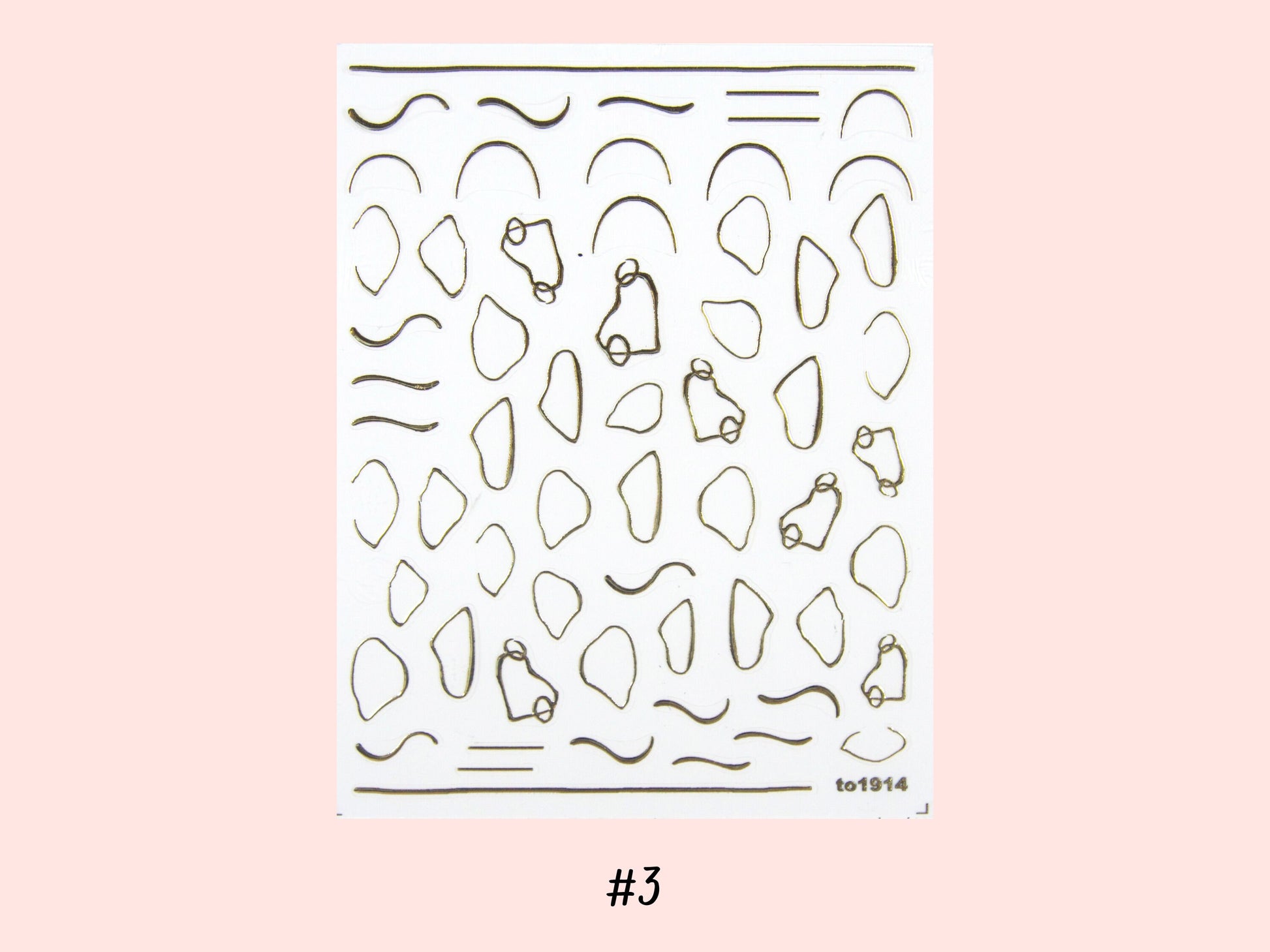 Abstract Line art nail stickers