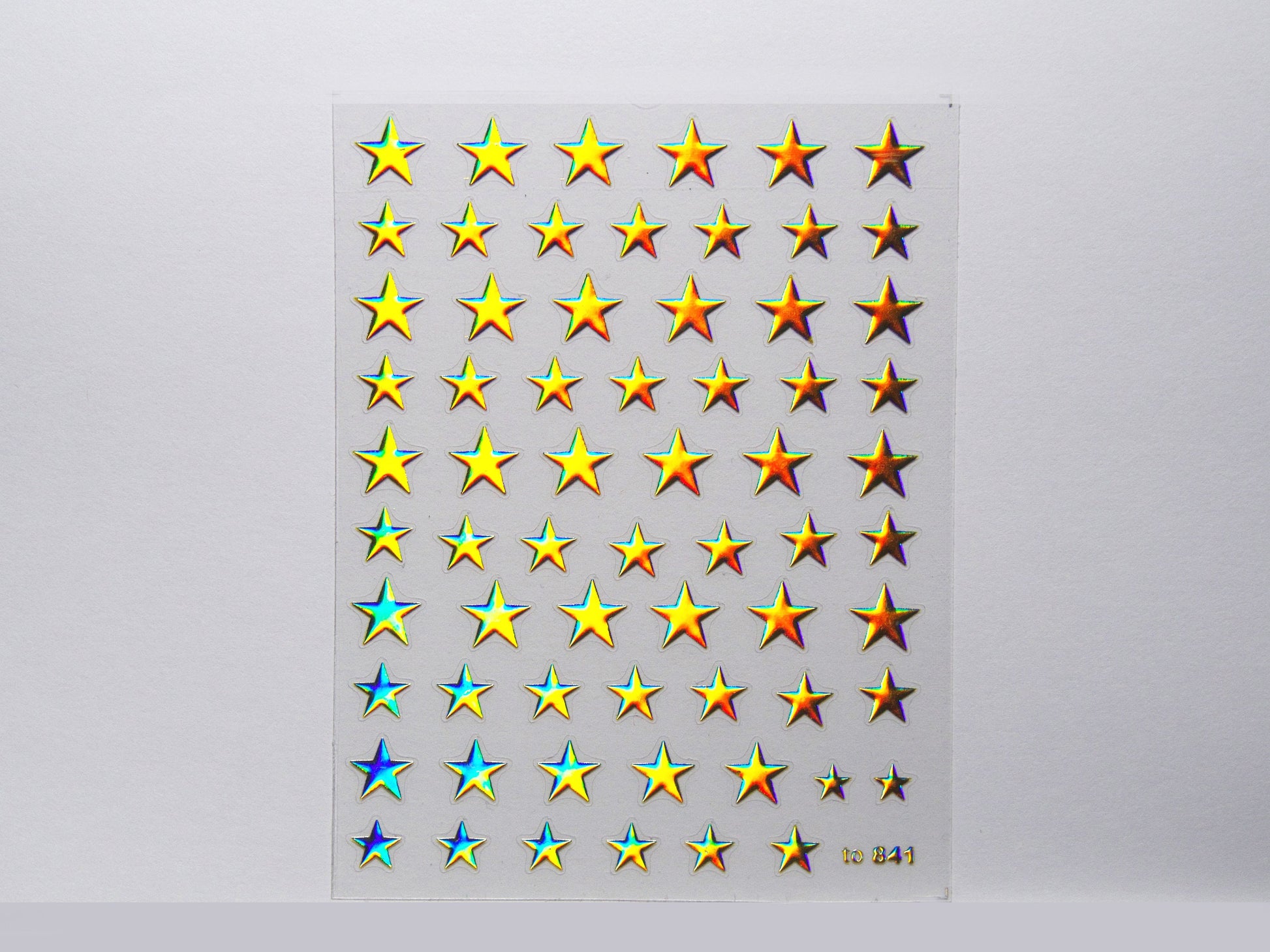 Holographic Metallic Stars Stickers