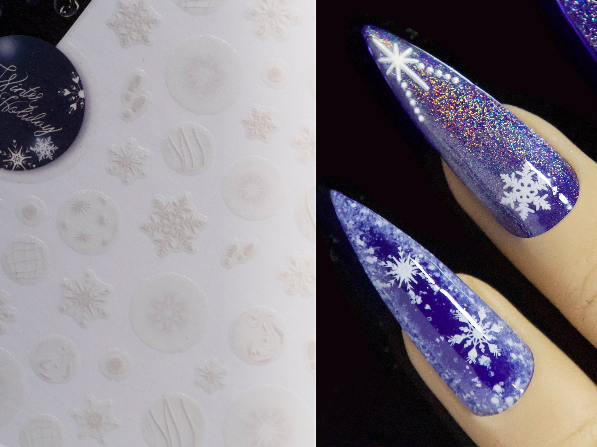 White Snow Nail Sticker