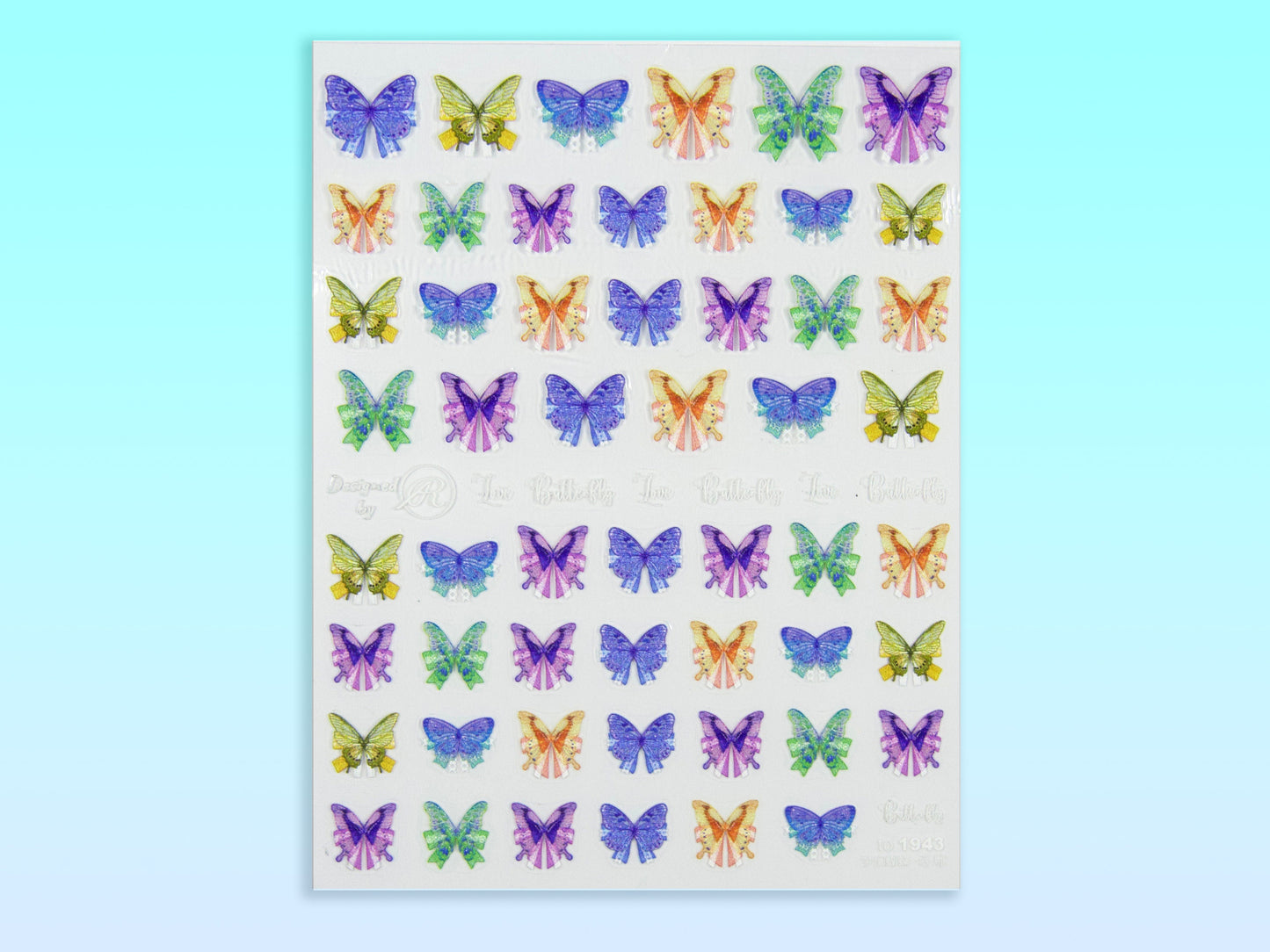 3D Embroidery Butterfly Sticker Nail Art