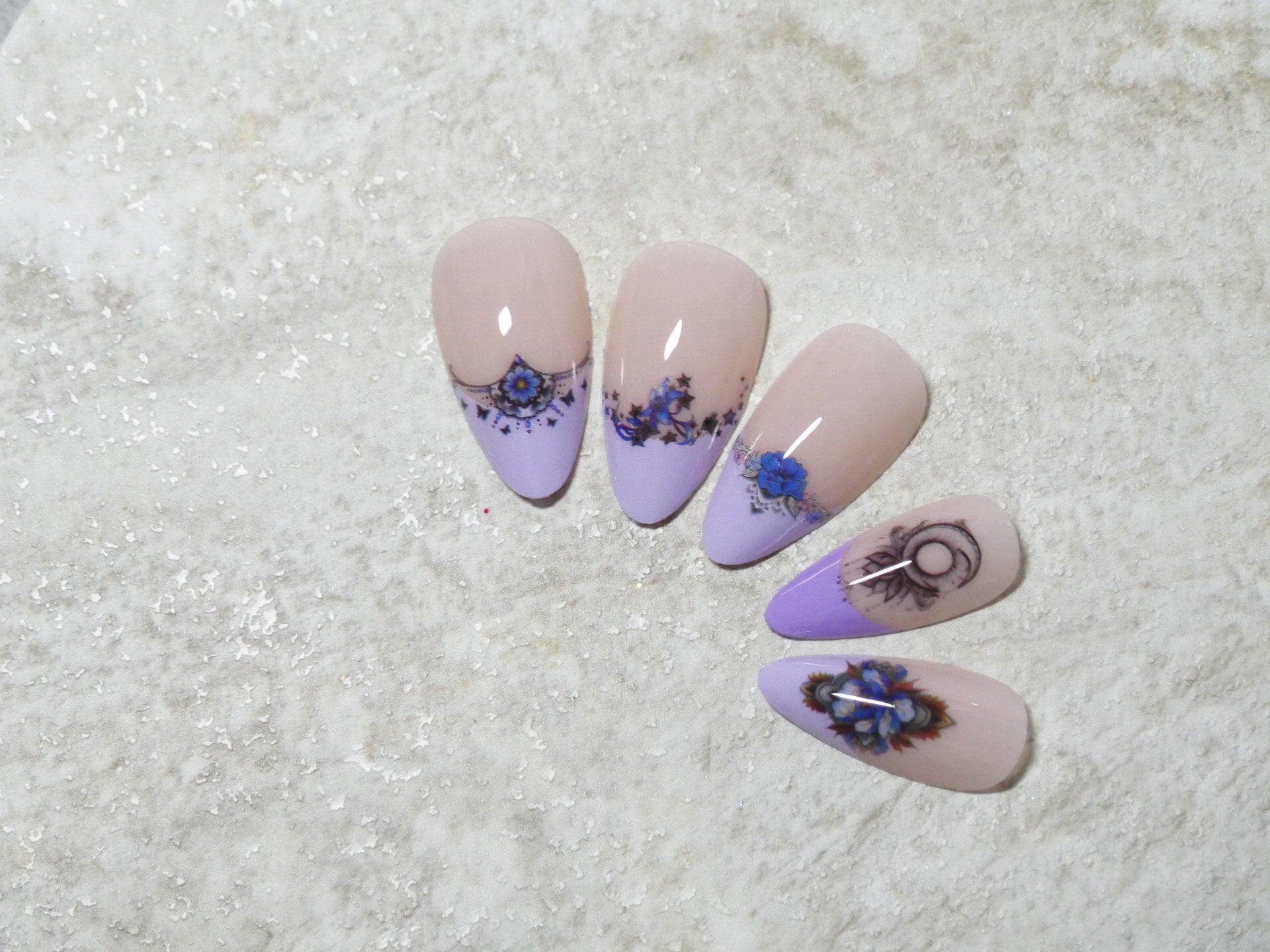 4pcs Mehndi pattern nail tattoo