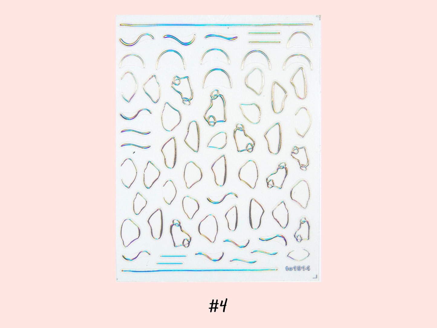 Abstract Line art nail stickers