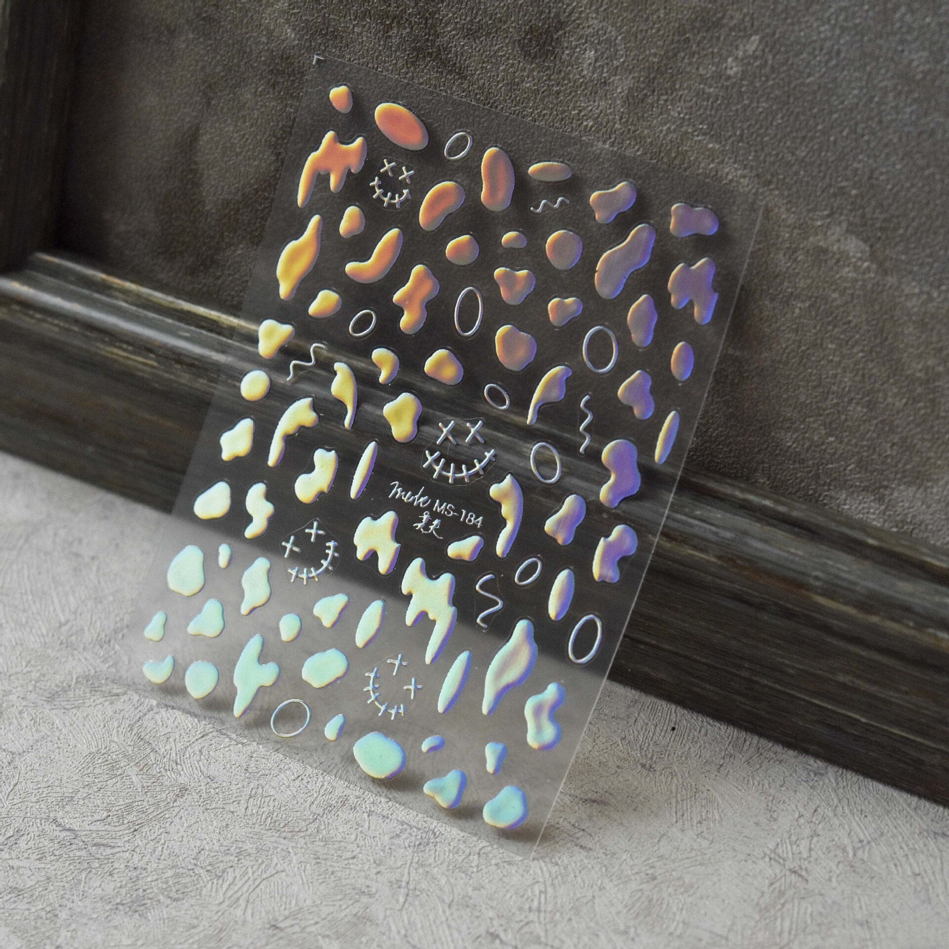 Abstract Line art nail stickers