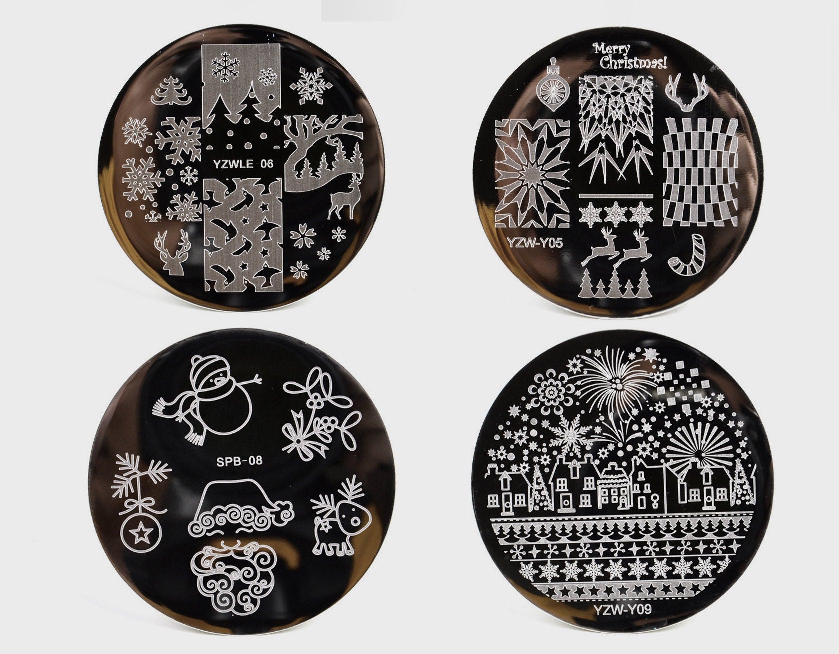 Christmas Nail Art Stamping Image Plates
