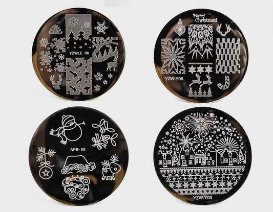 Christmas Nail Art Stamping Image Plates