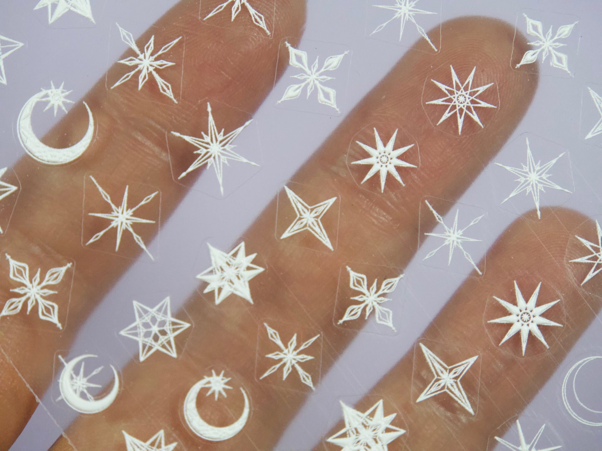 Crescent Moon Sun Star Nail sticker