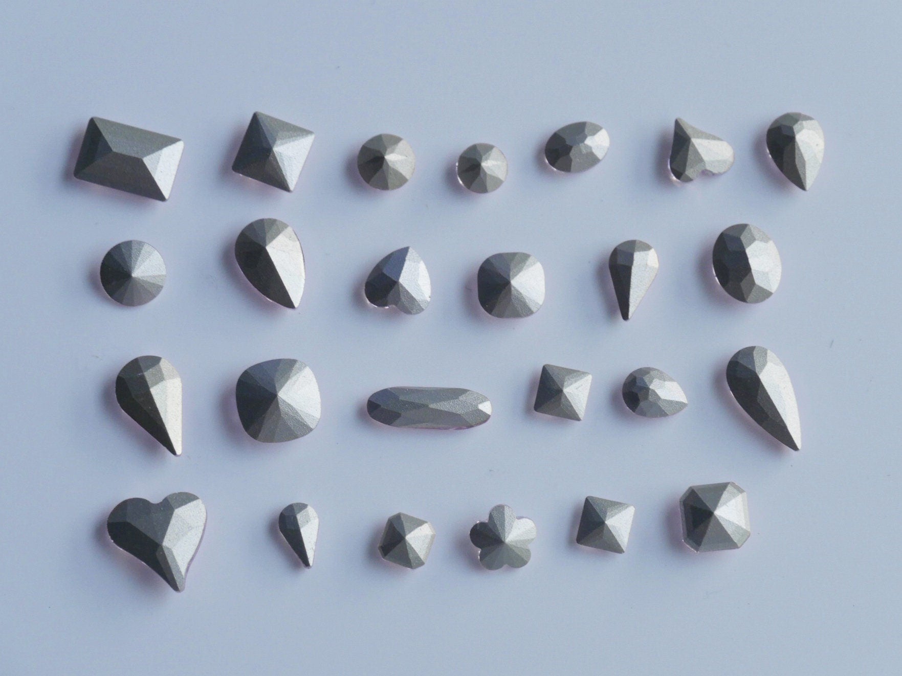 25pcs K9 Pink Diamond Cut Crystals