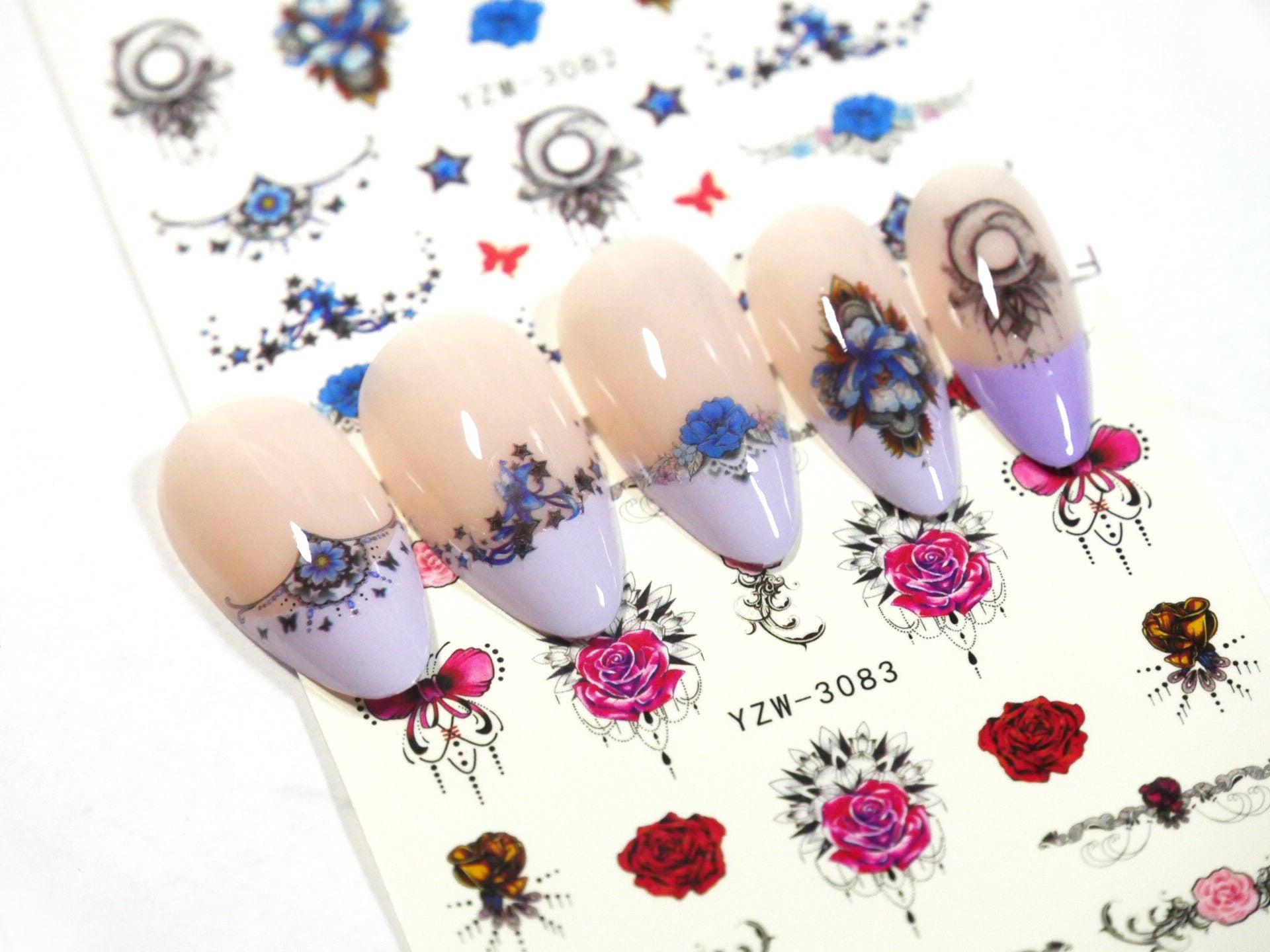 4pcs Mehndi pattern nail tattoo