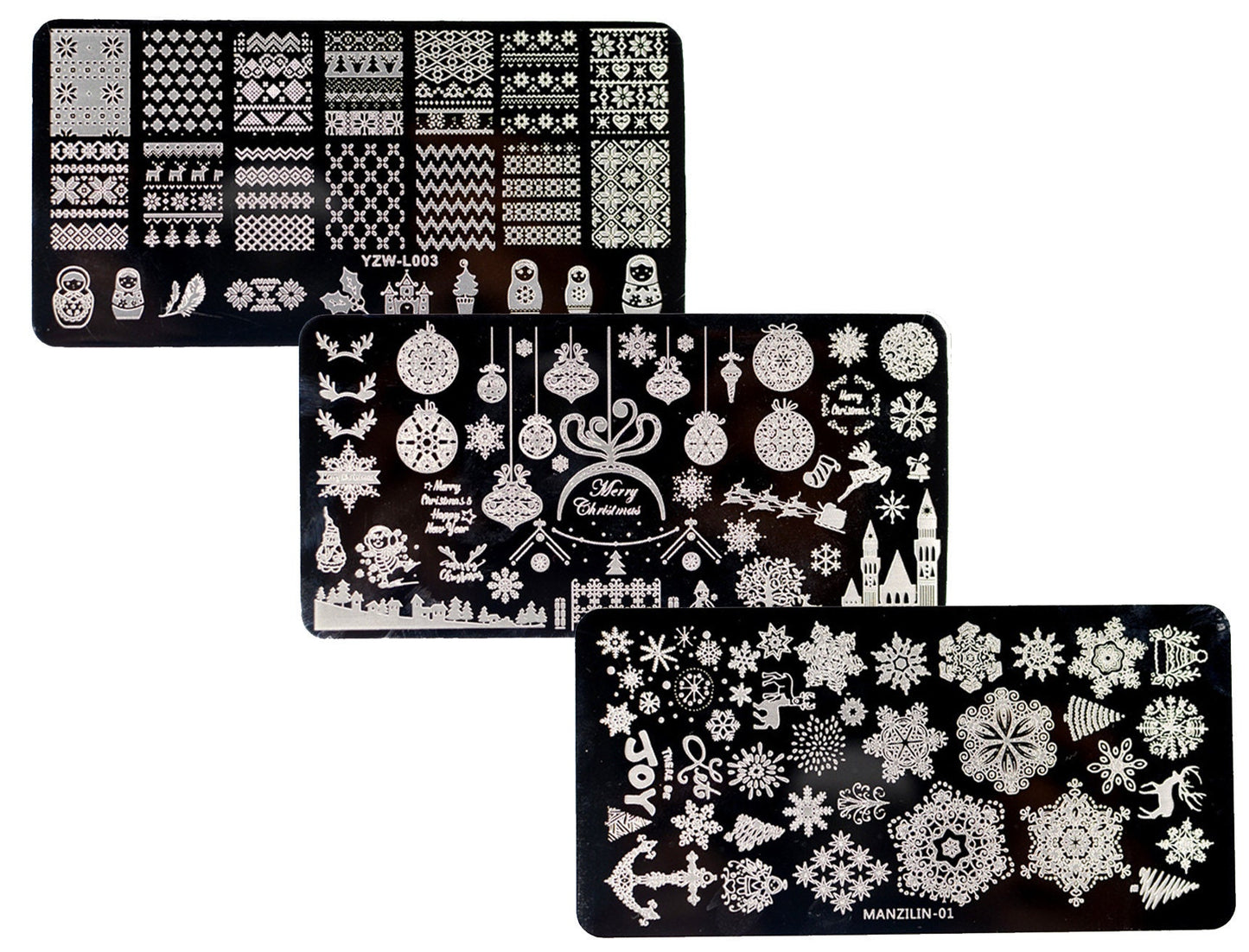 Christmas Nail Art Stamping Image Plates