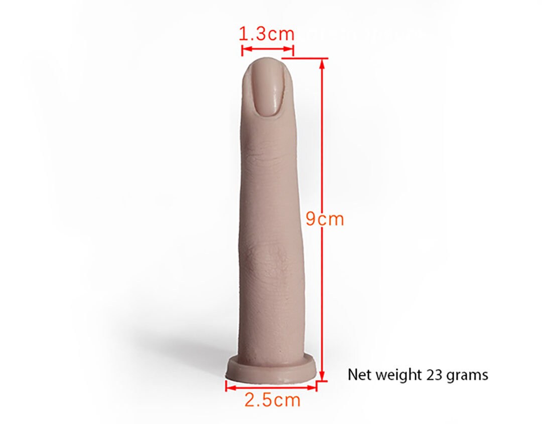 1pc Silicone Nail Practice Hand Model With Joints Bendable Silica Fake Finger Training Manicure Supply Press on Nails