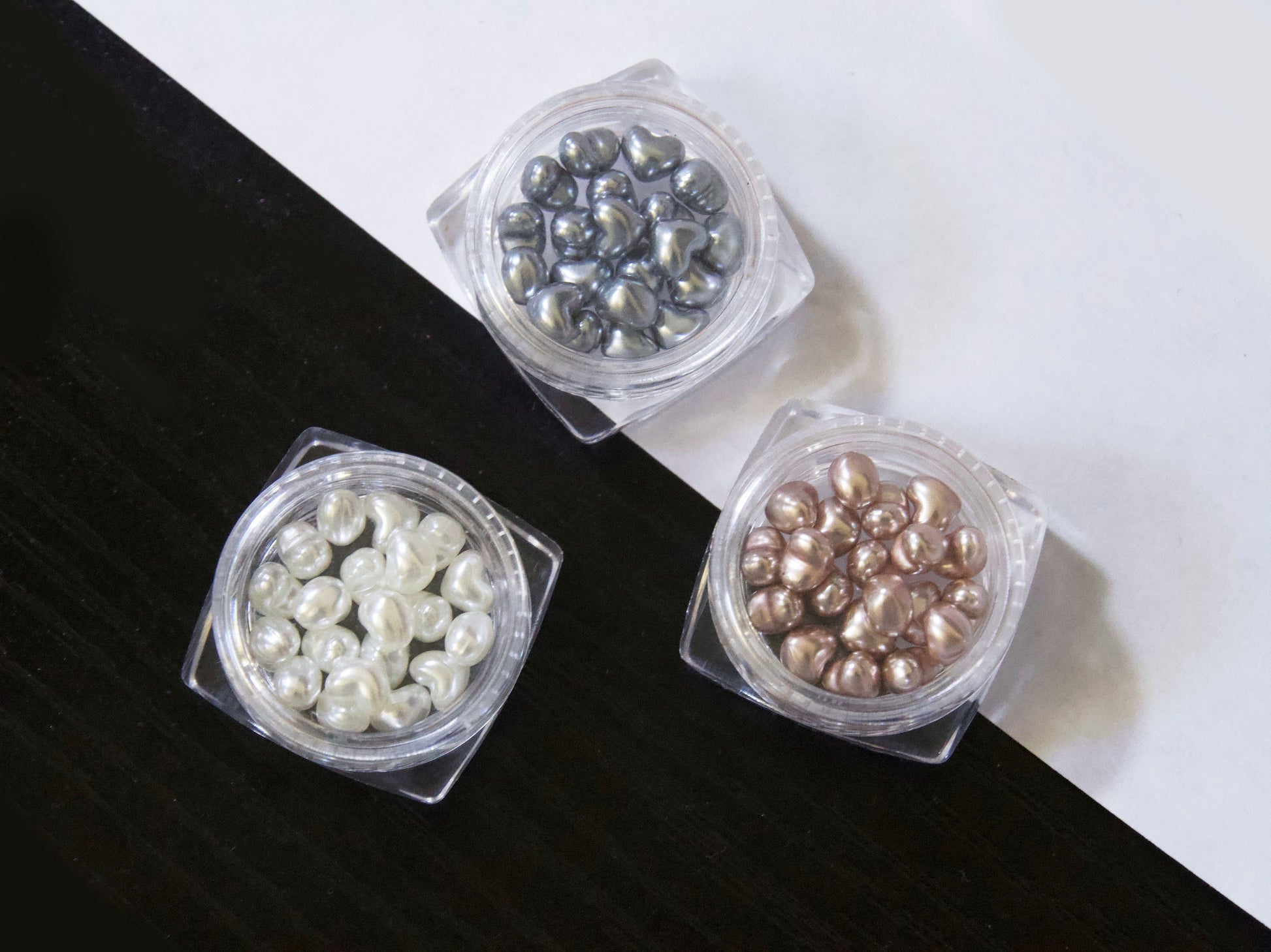 20pcs Heat Shaped Artificial Pearl Nail Studs