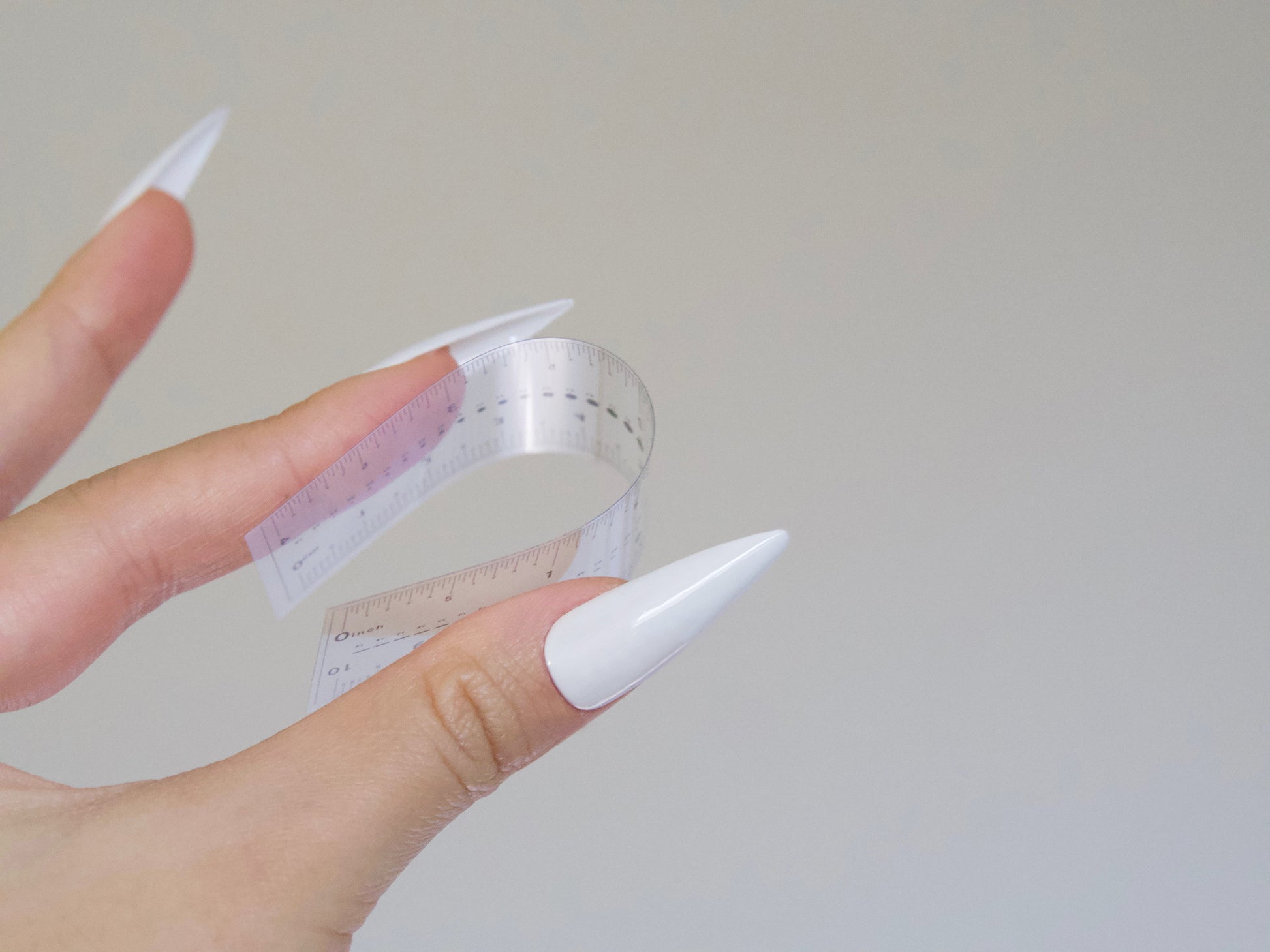 2pcs Ultra-Thin Soft PVC Ruler for Press On Nails Gemstone Size Reference