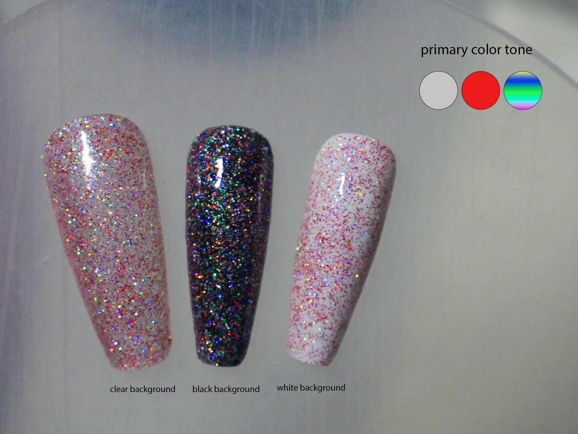 Christmas Silver Red Diamond Shimmer Sparkle Glitter Powder