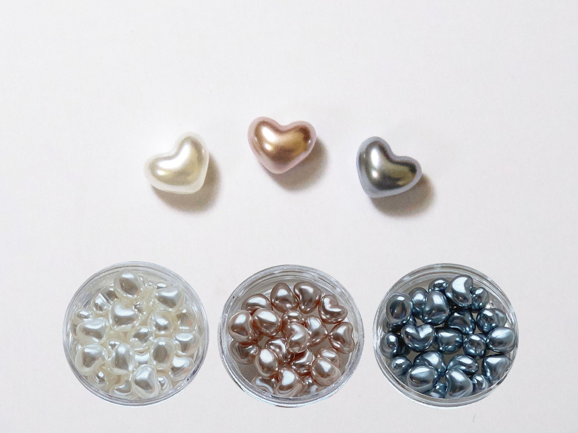 20pcs Heat Shaped Artificial Pearl Nail Studs
