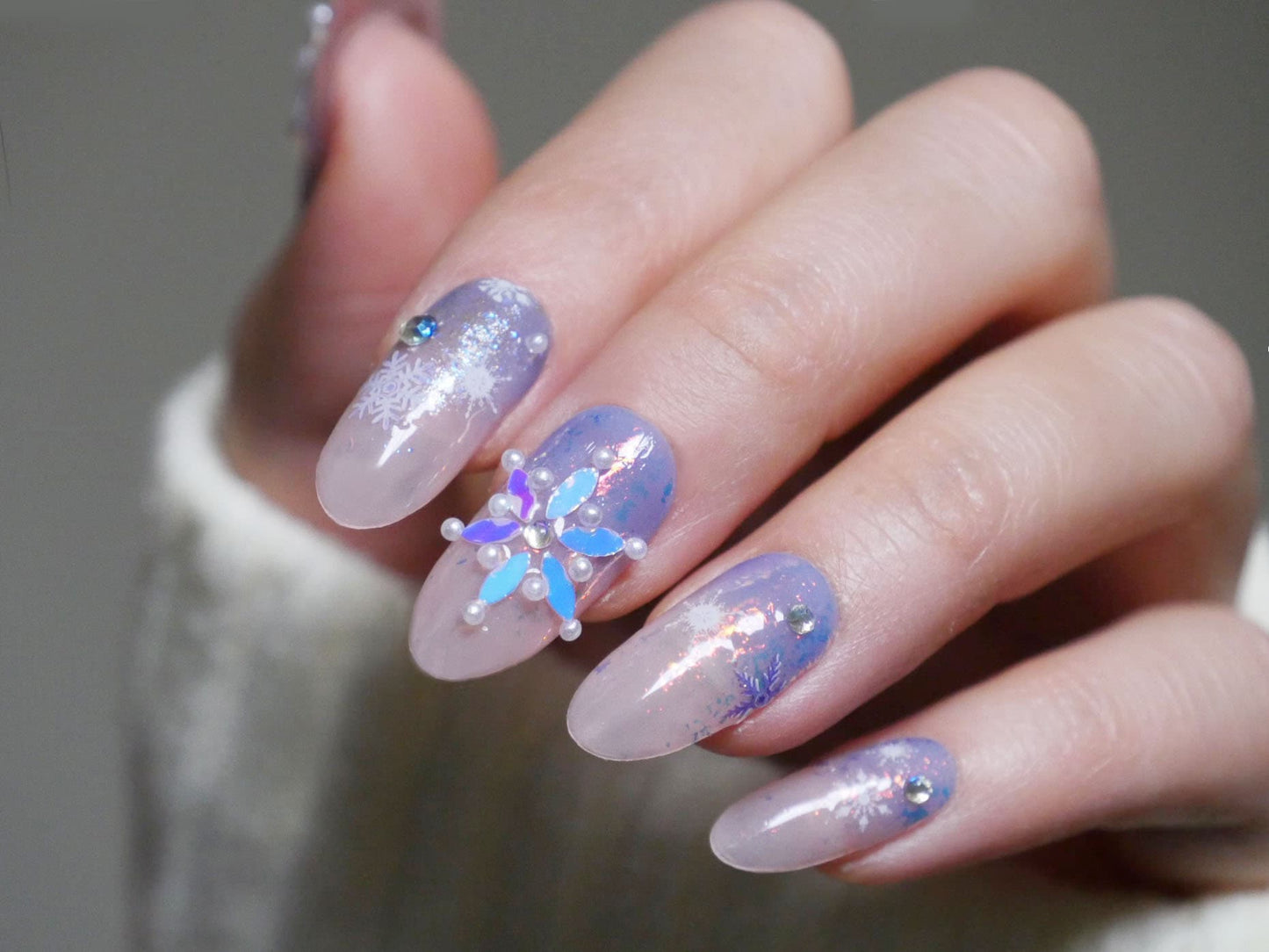 White Snow Nail Sticker