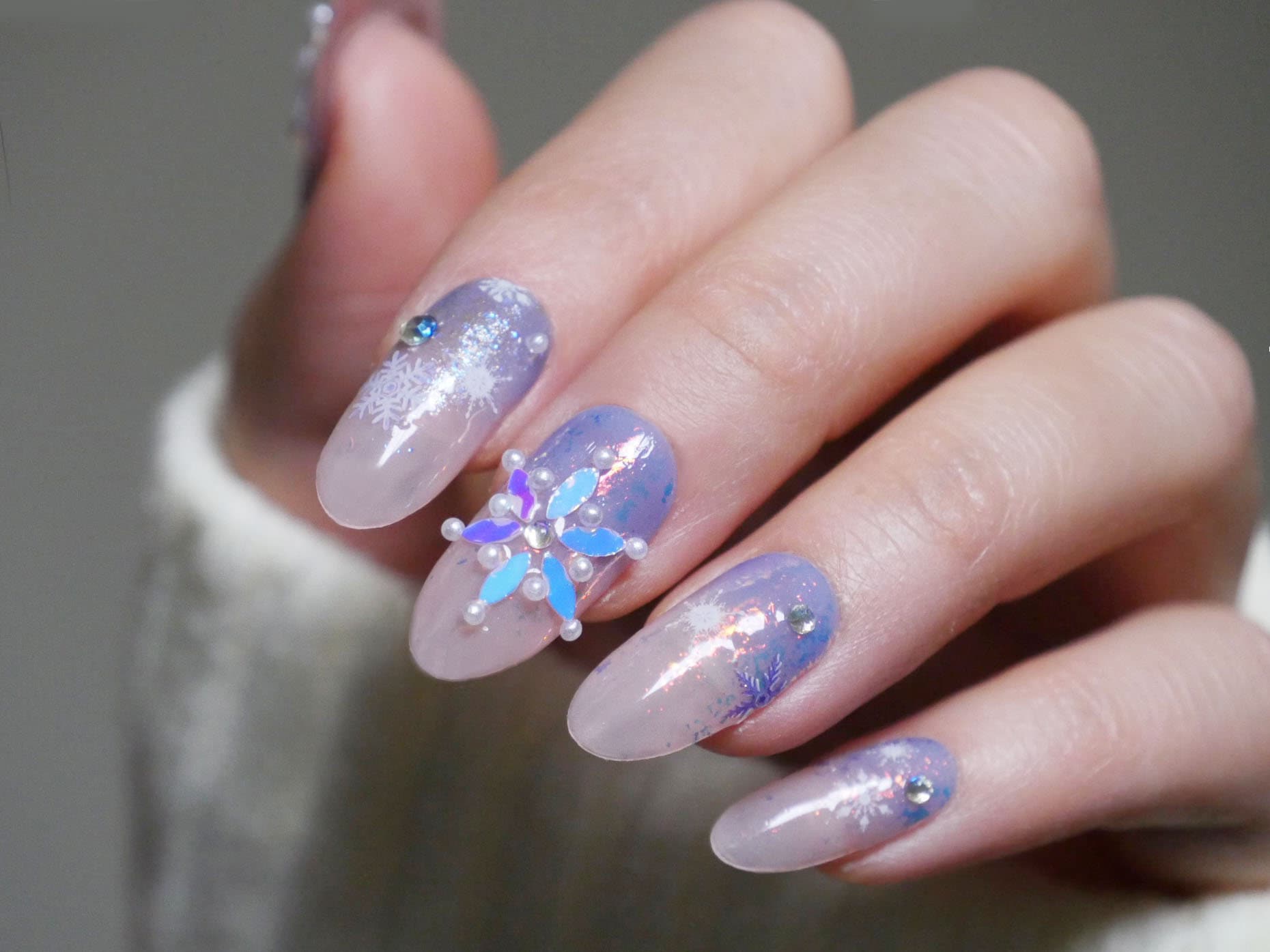 White Snow Nail Sticker