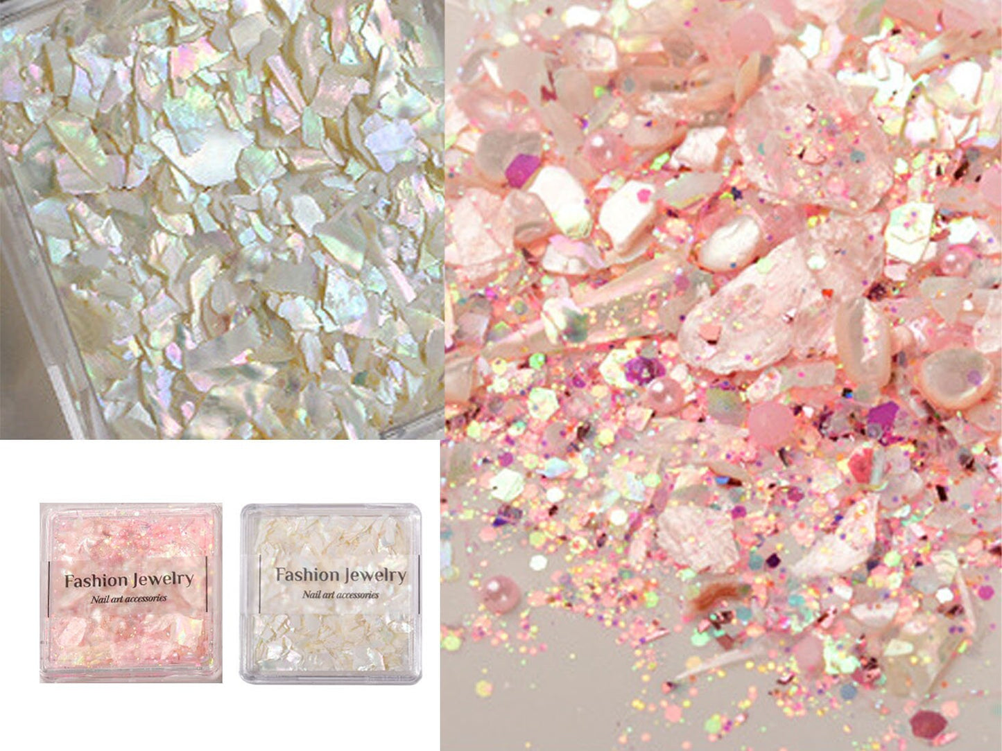 Ultra Thin Sea Shell Flakes Nail Decals