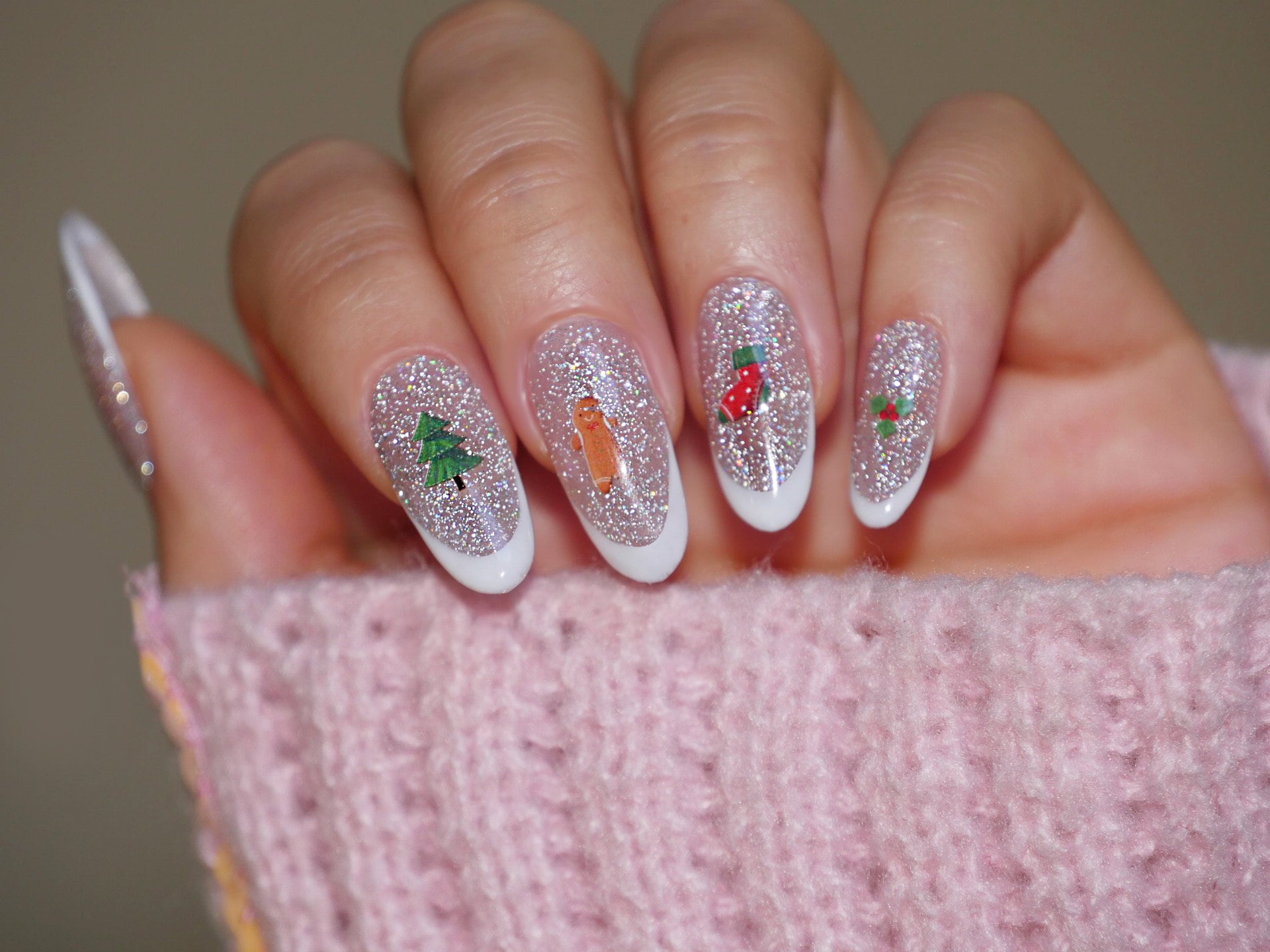 Christmas Nail Sticker/ Santa Portrait Gift For Her Holiday Nail Art Stickers Self Adhesive Decals