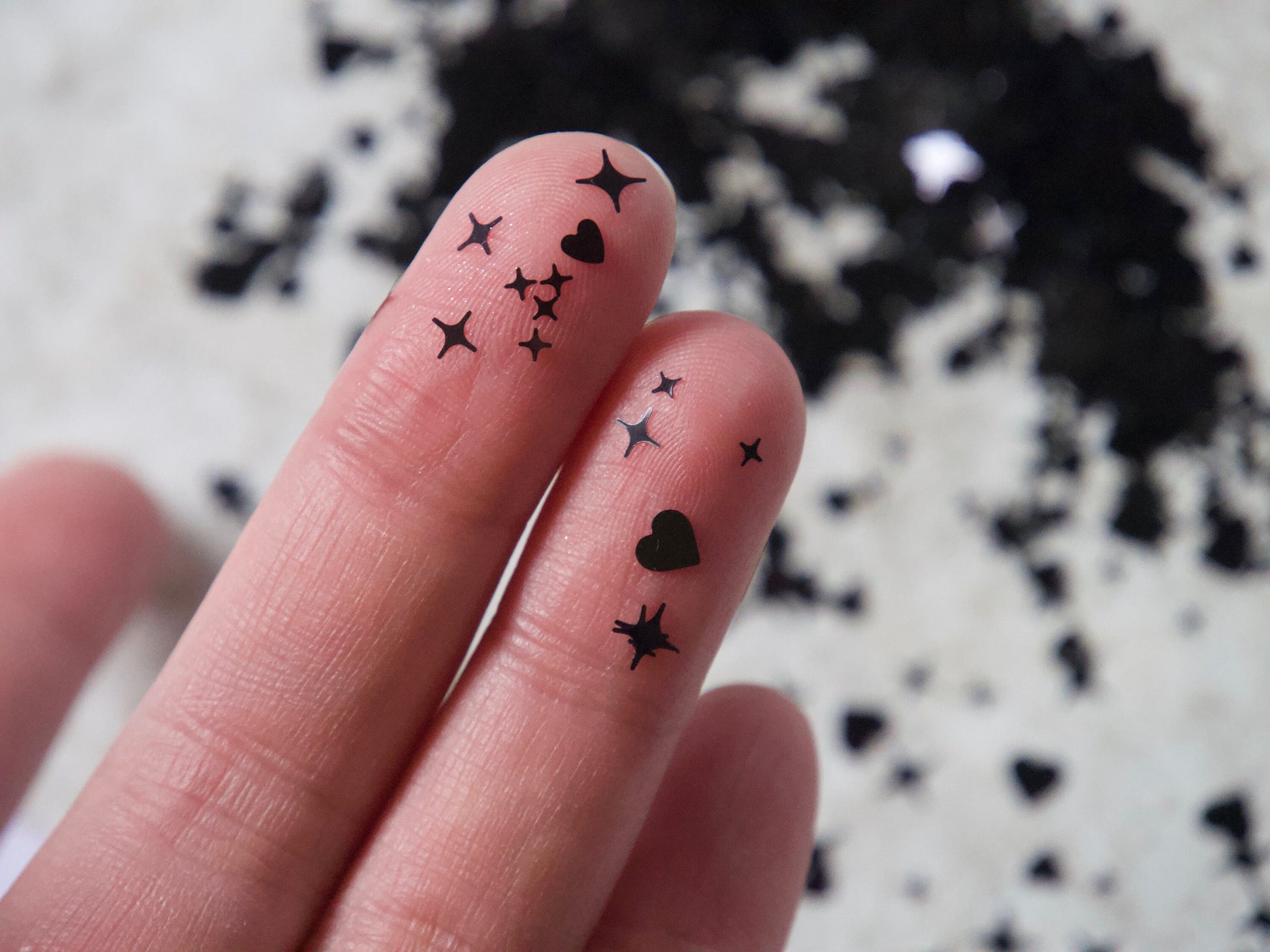 1 case Star & Heart Nail Flakes Glitters