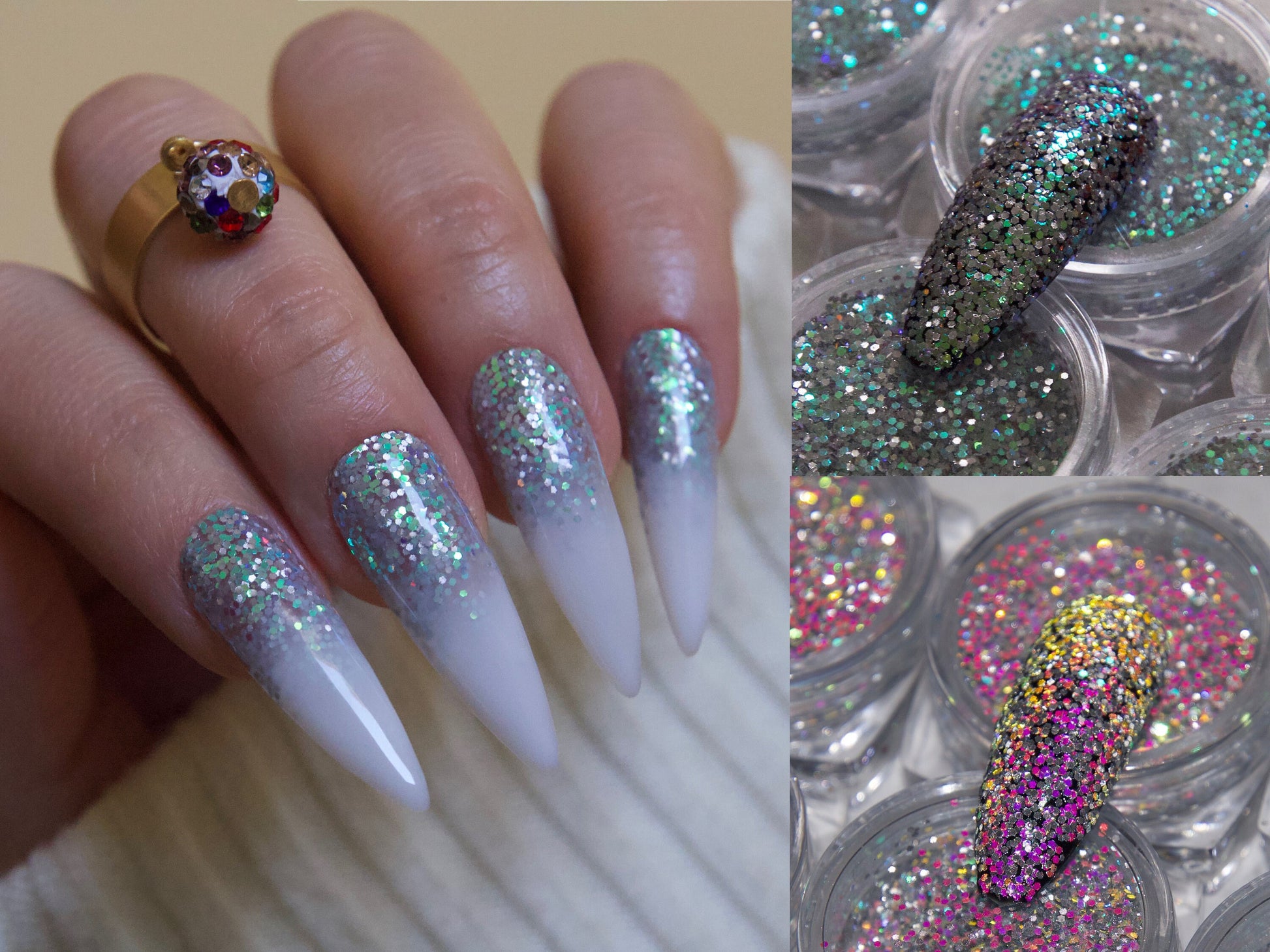 Reflective Dazzle Sparkle Glitters for nail design