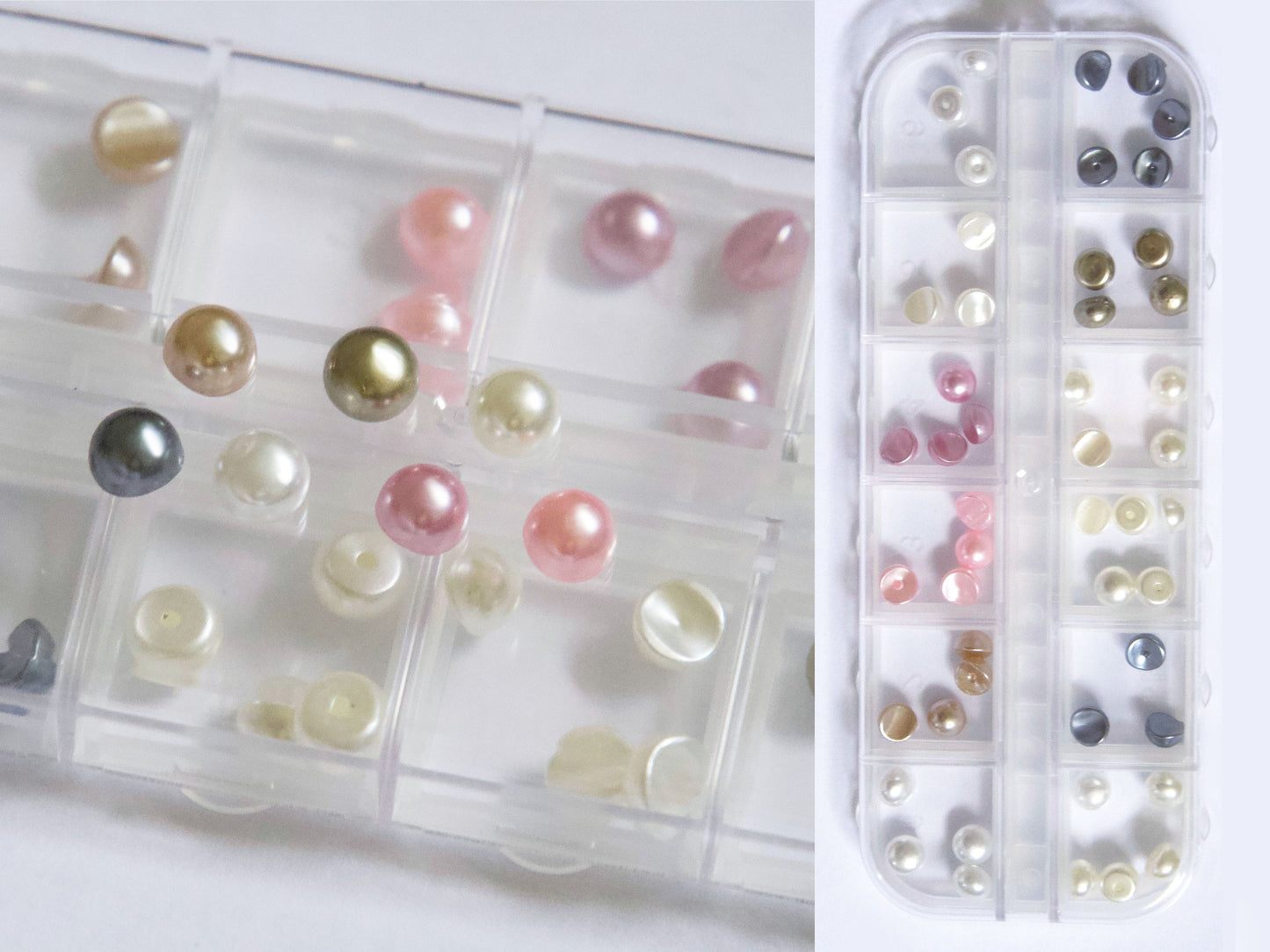 12 Grids Bun Pearls Bead Decals