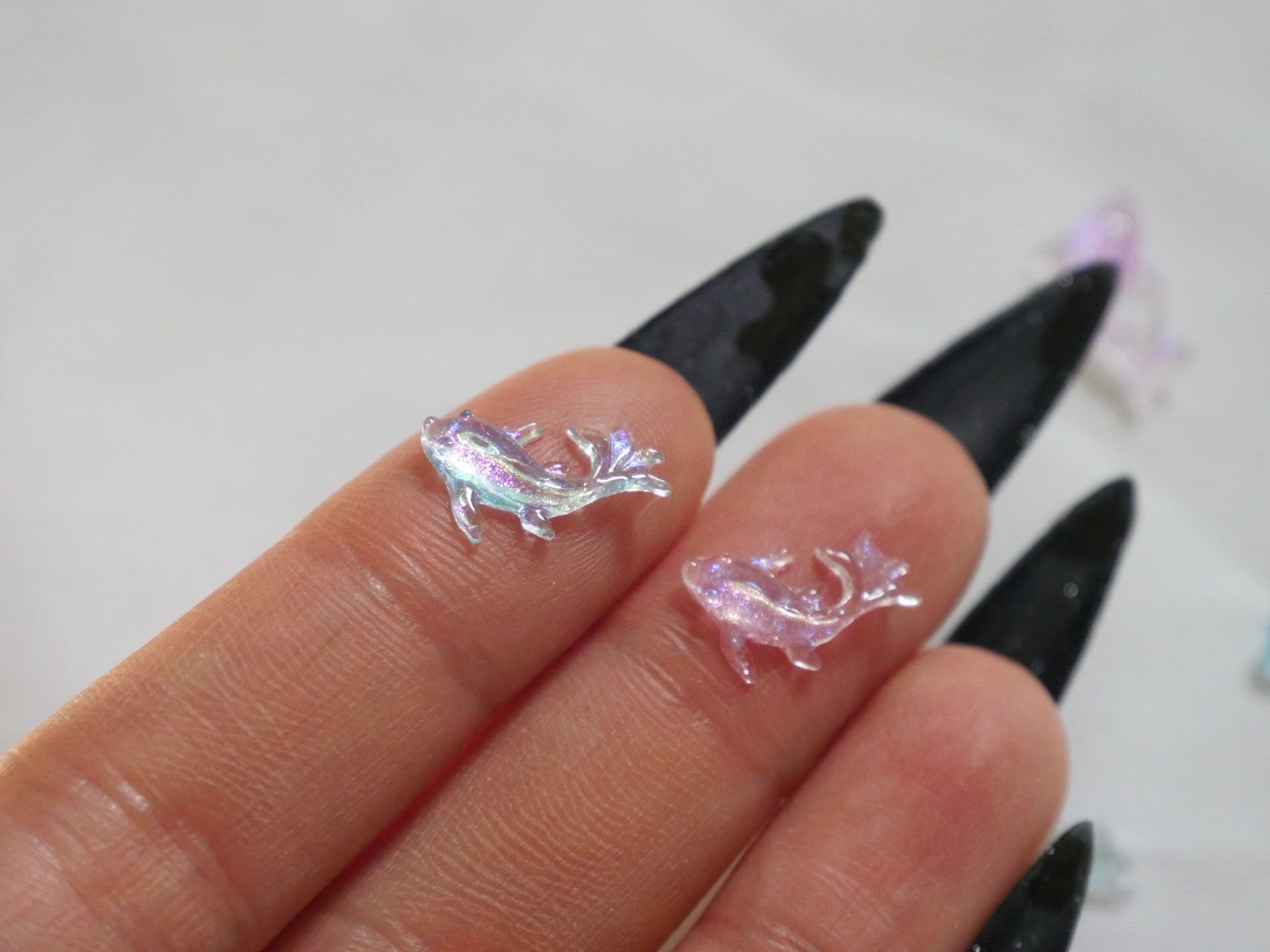 20pcs Polar light Translucent Fish Nail Art Studs