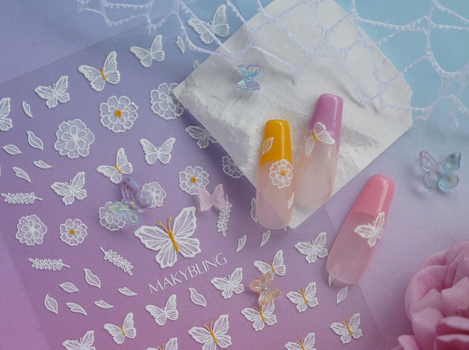 White Fairy Tale Nail Stickers