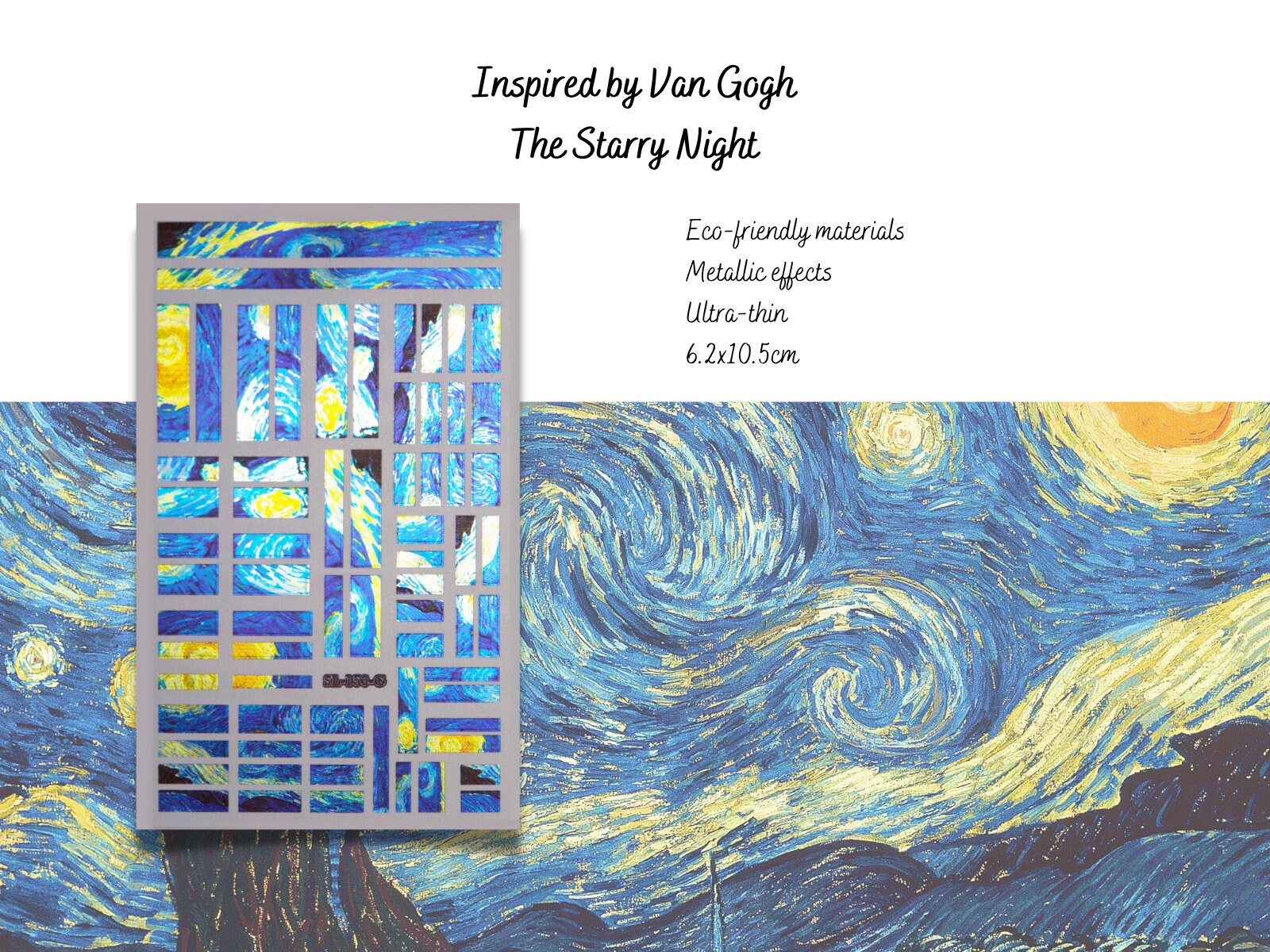 The Starry Night art nail stickers