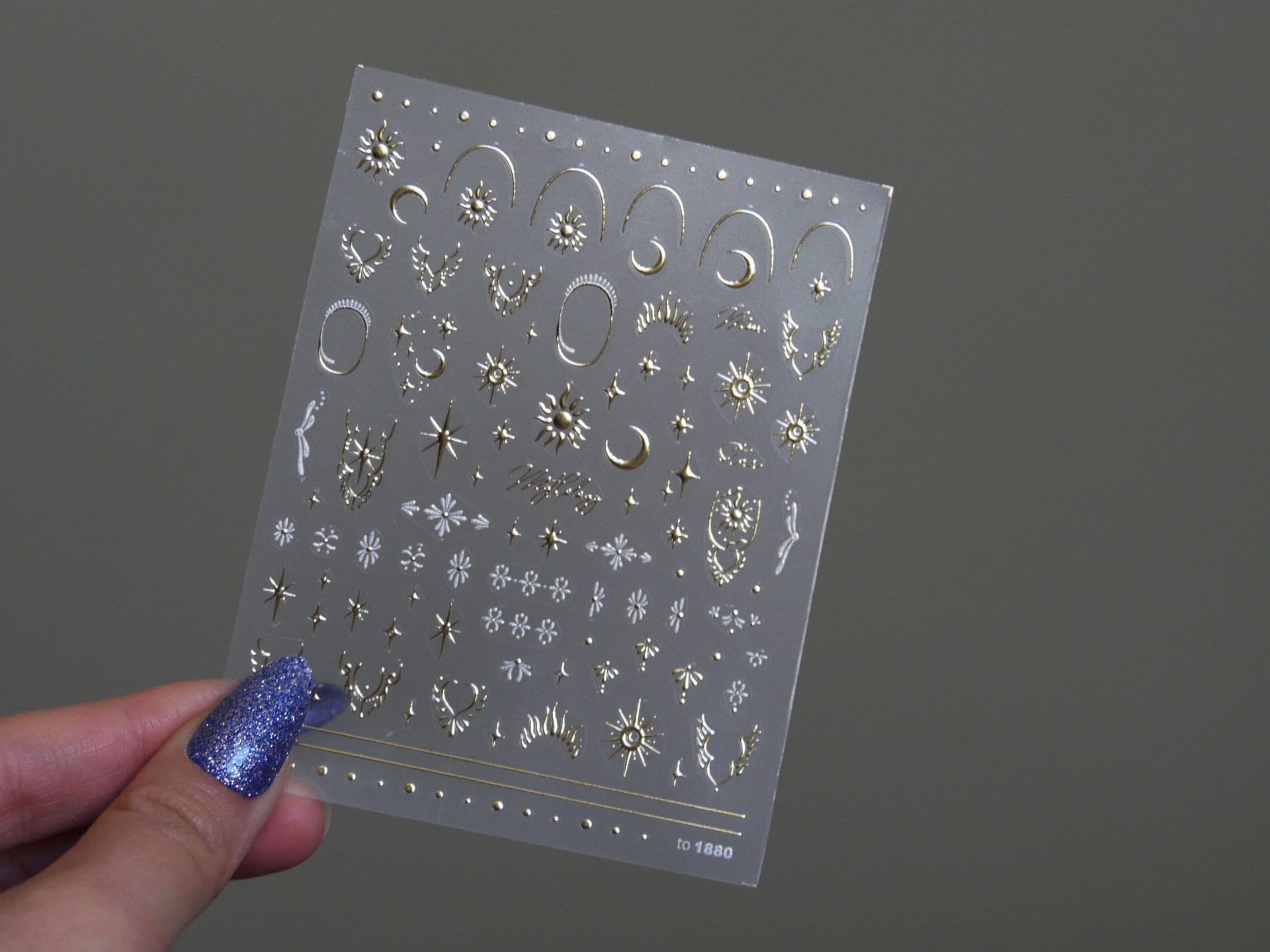 30 Sheets Gold Nail Stickers 3D Nail Art Supplies Metallic Nail Decals Star  Moon Heart Butterfly Glitter Nail Art Design Self Adhesive Sticker for