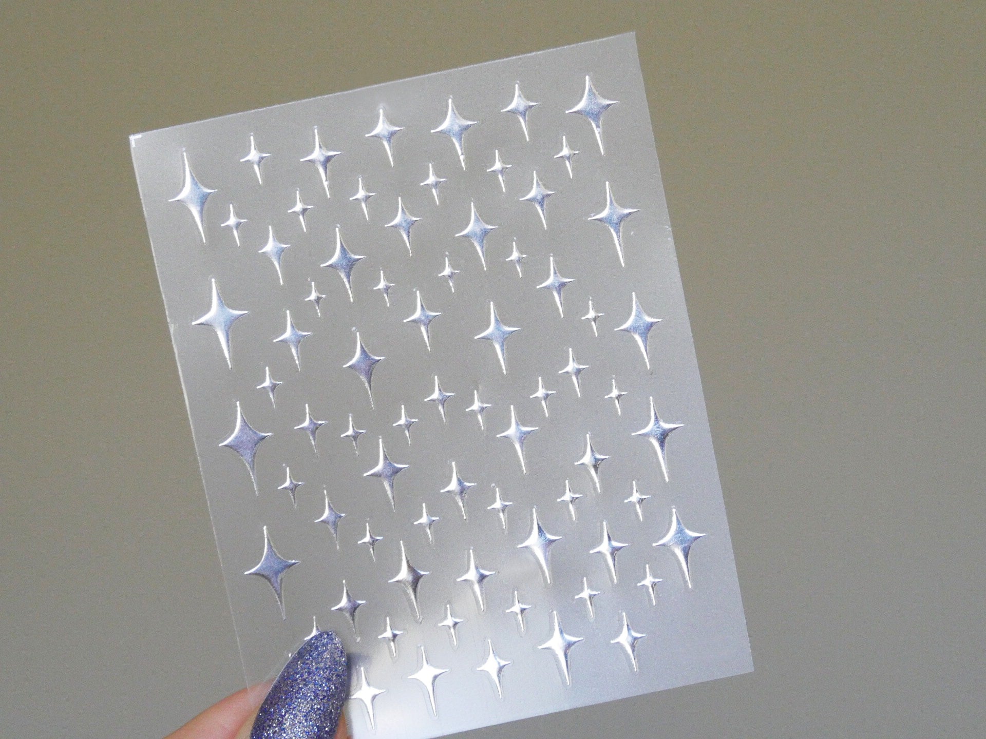 Twinkle little star nail stickers/ Premium Metallic Stars Stickers Peel off Gold Stickers/ Chameleon Halo Glittery 4-pointed star