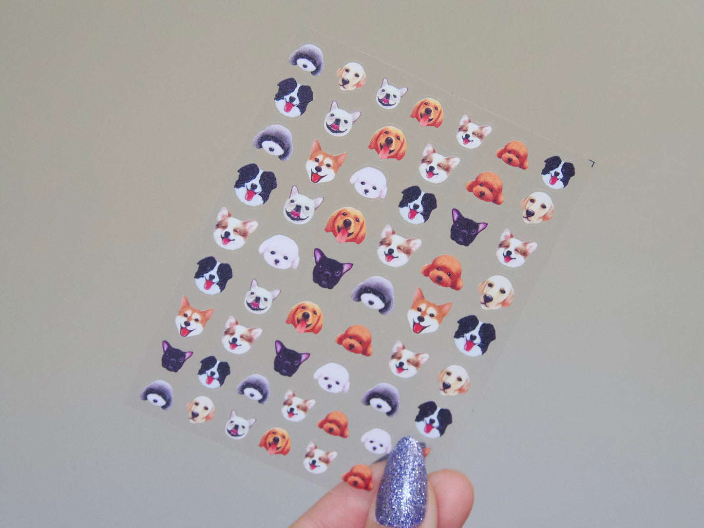 Cute Dog Print Nail Art Stickers