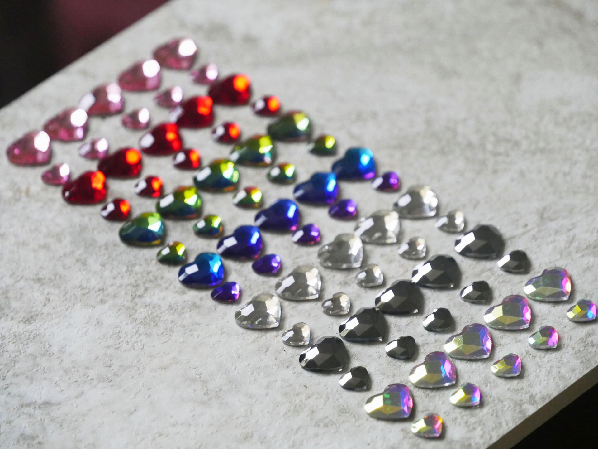 10 pcs 3D Heart Shaped Nail Charms Nail art Jewelry Accessories Decal/ Super Shine Bling Hearts Nails Supply