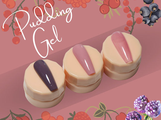 3pcs Berry Solid Jelly UV Gel Nail Art /Blackberry Cranberry Pink suit Gel Polish/ Rasin Purple Pudding UV Gels Creamy Gel Manicure Pedicure