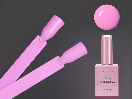 15ml Hot Pink Gel polish/ Barbie Pink Solid color Nails/ Bright Rose Pink Soak off UV/Led Gel polish Manicure Pedicure - Makybling