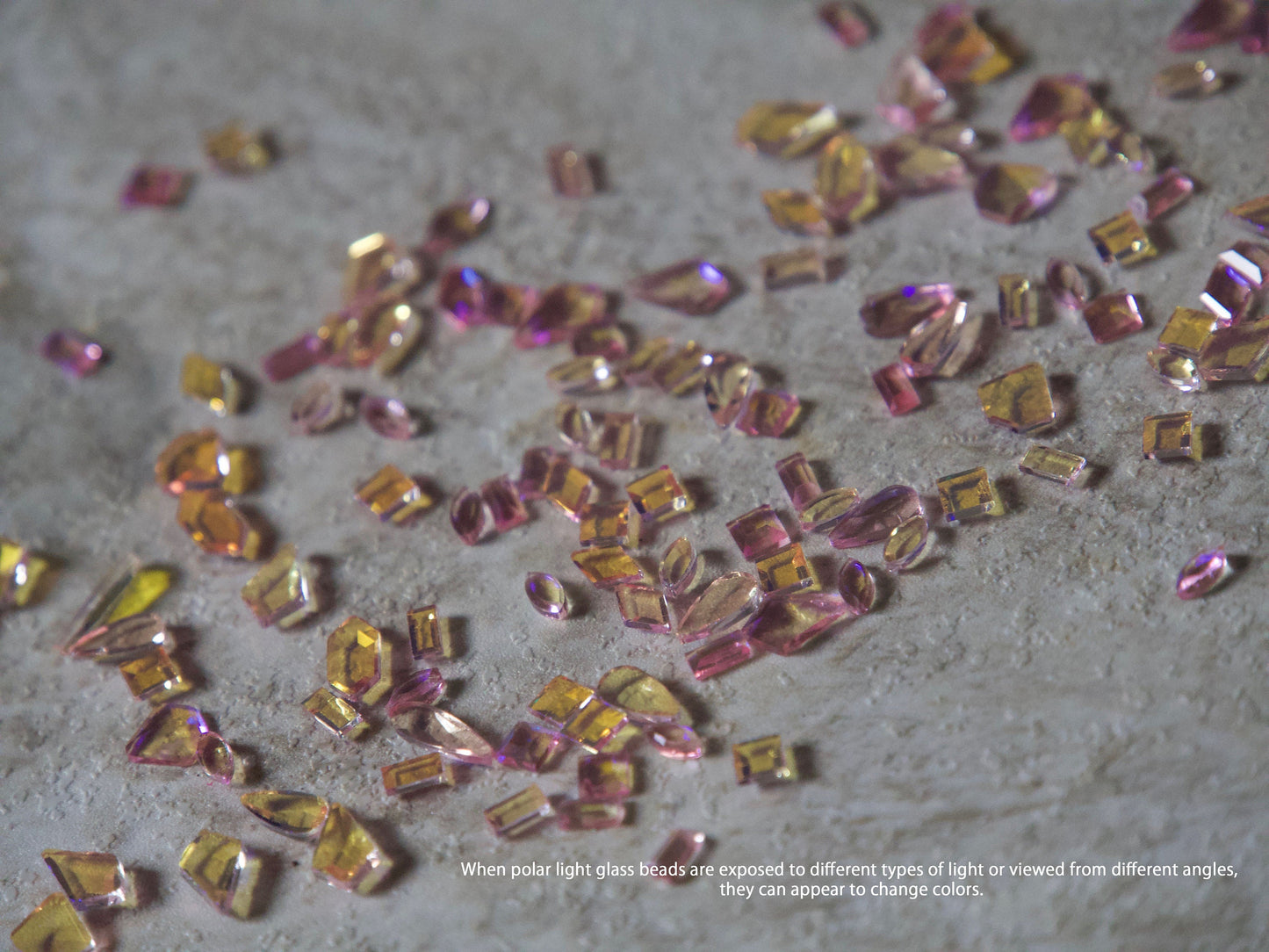 100pcs Pink Polar Light Crystals/ Nail Jewelry Crystal set/ Aurora Refract nail art rhinestones/Glass Jelly Geometrical nail decals