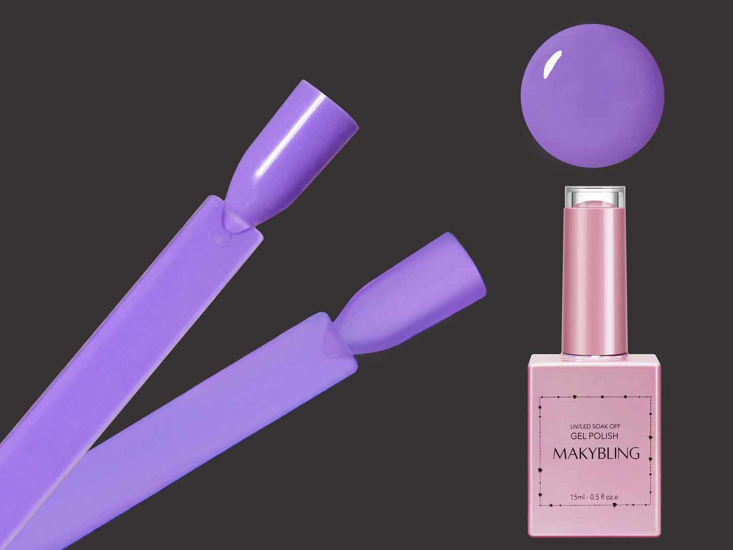 15ml Violet Purple Gel polish/ Indigo Lavender Solid color Nails/ Amethyst Grape Purple Soak off UV/Led Gel polish Manicure -  Makybling
