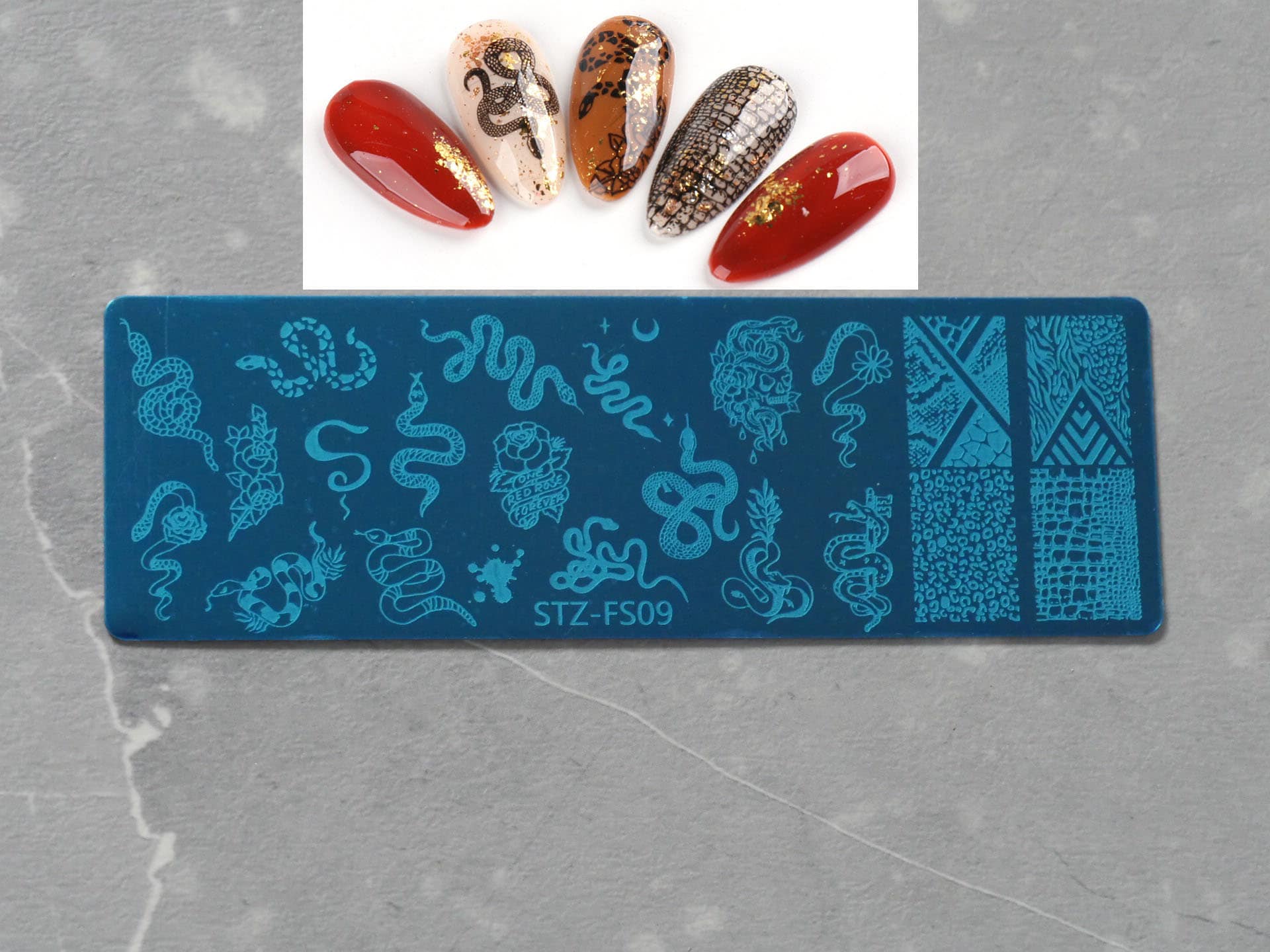 Snake Spiritual England lattice Nail Art Stamping Image Plates/ Diamond Check Nature Manicure Nail Designs DIY Stamping Templates